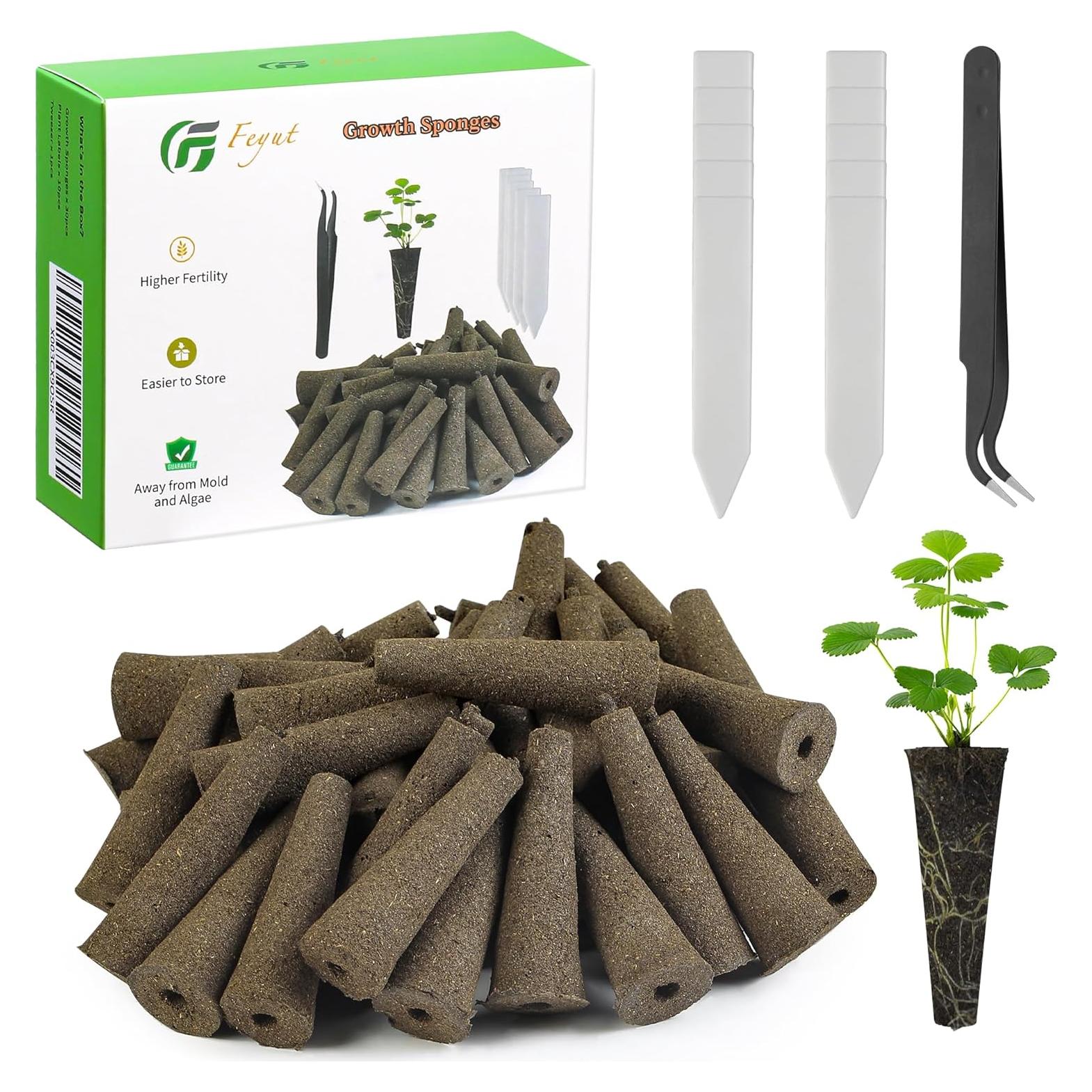 Esponjas de Crecimiento Feyut 30pcs para Jardín Hidropónico