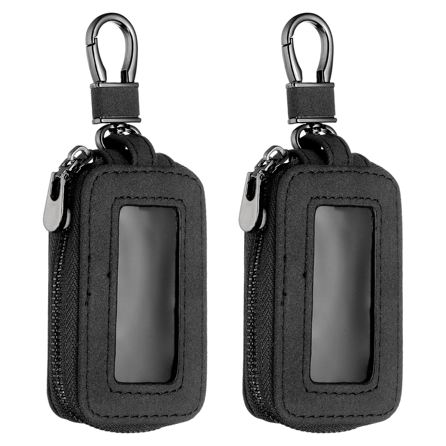 Funda de Llave de Coche HARFINGTON Cuero Negro Universal