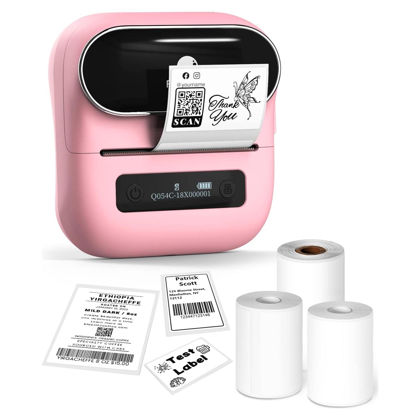 Impresora de Etiquetas Térmicas Phomemo M220 Rosa Inalámbrica