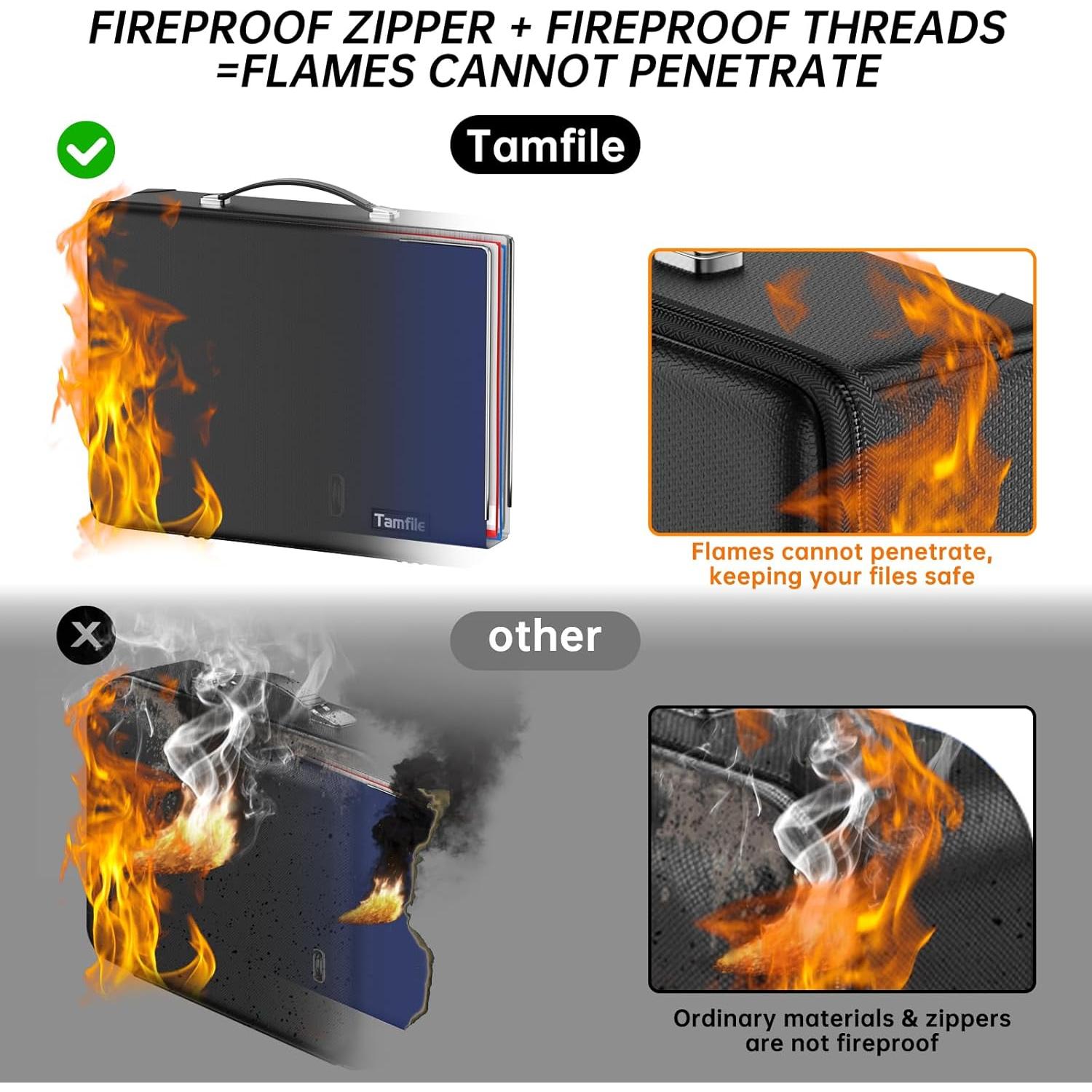 Caja de Documentos a Prueba de Fuego Tamfile 42x32cm Negra