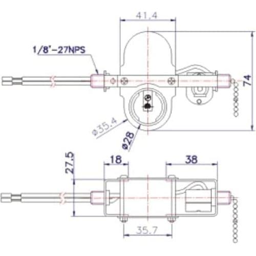 Interruptor de Socket de 2 Luces HQRP para Ventilador de Techo