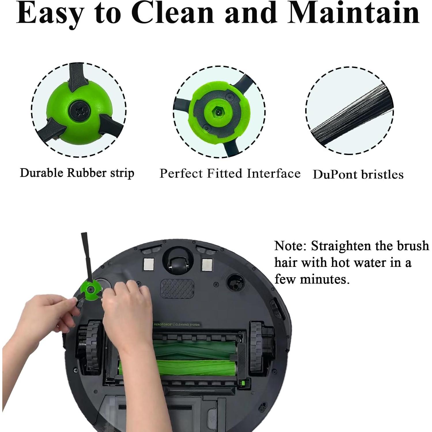 Paquete de 6 cepillos laterales Soniicmomo para iRobot Roomba