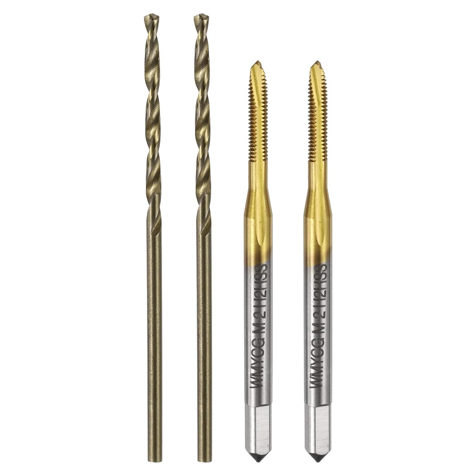 Juego de Brocas y Machos Metrico uxcell M2 x 0.4 y 1.6mm