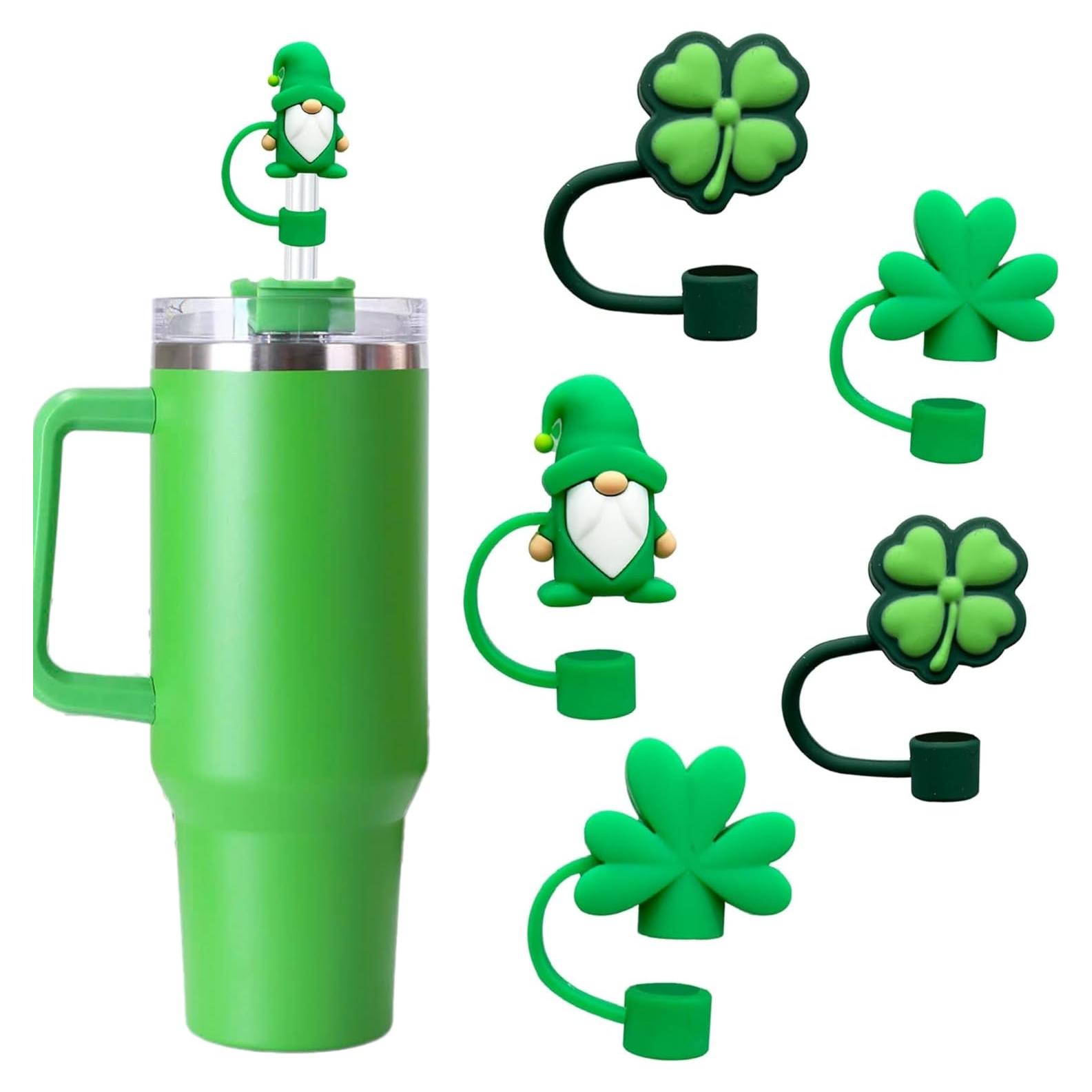 Cubiertas de Silicona para Pajitas Bimoha - 5 Pcs San Patricio