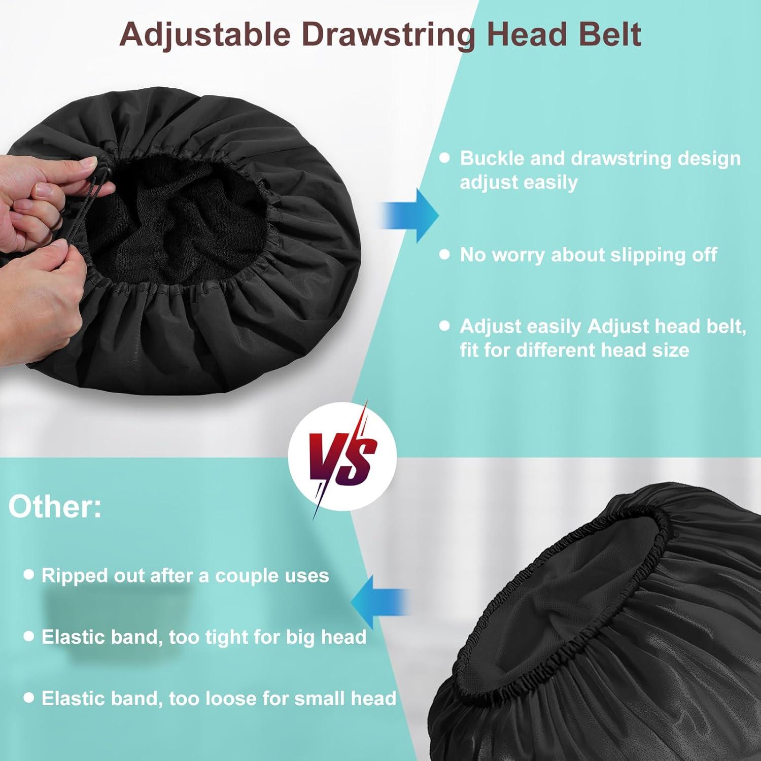 Gorro de Ducha Extra Grande SHEOMERN Impermeable Doble 38 cm