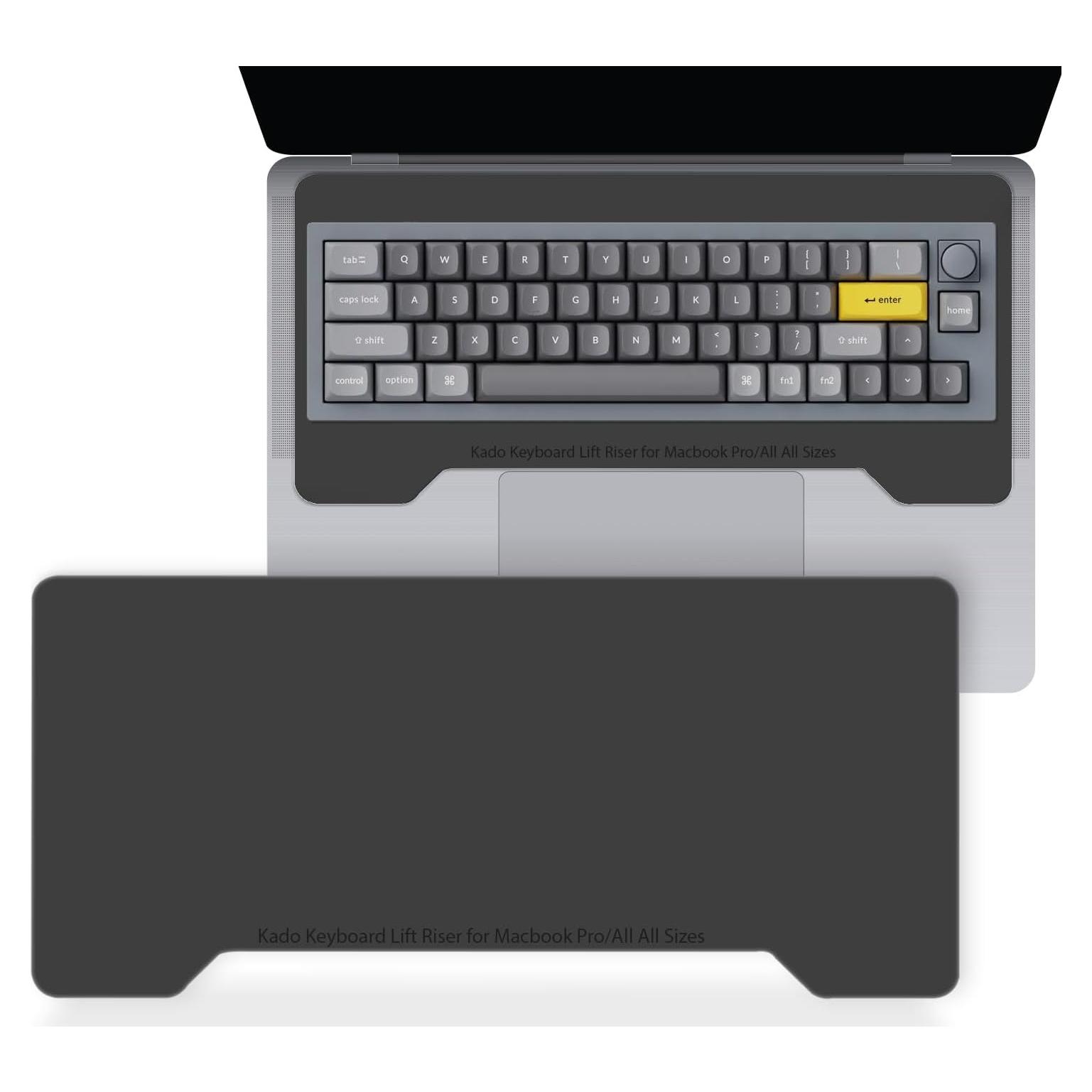 Elevador de Teclado Kado Acrílico Negro Esmerilado 3mm para MacBook