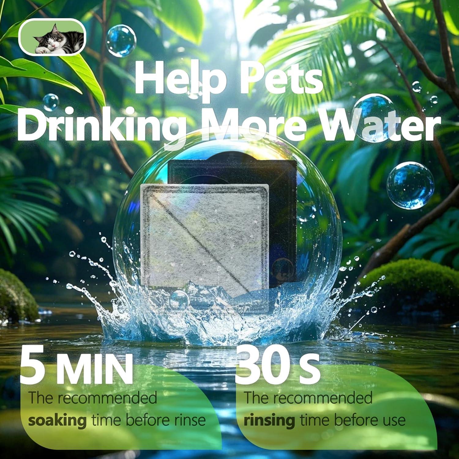 Filtro de Carbón para Fuente de Agua para Mascotas TOGGATH - 6 Paquetes