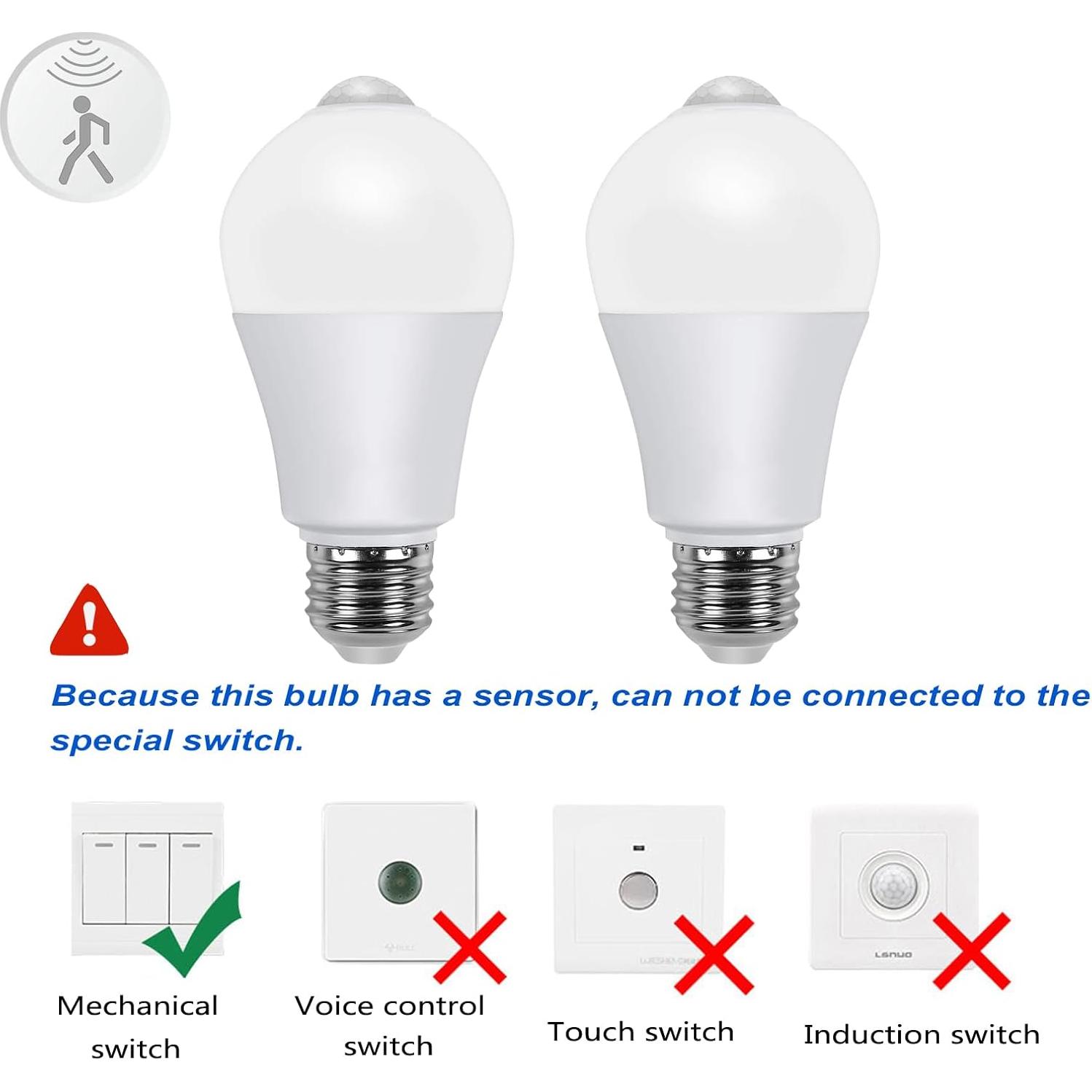 Bombillas LED con Sensor de Movimiento U4GLORY 9W Luz Diurna
