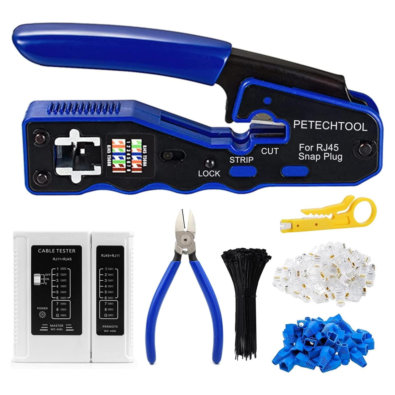 Herramienta de Crimpado RJ45 Passthrough PETECHTOOL CAT6