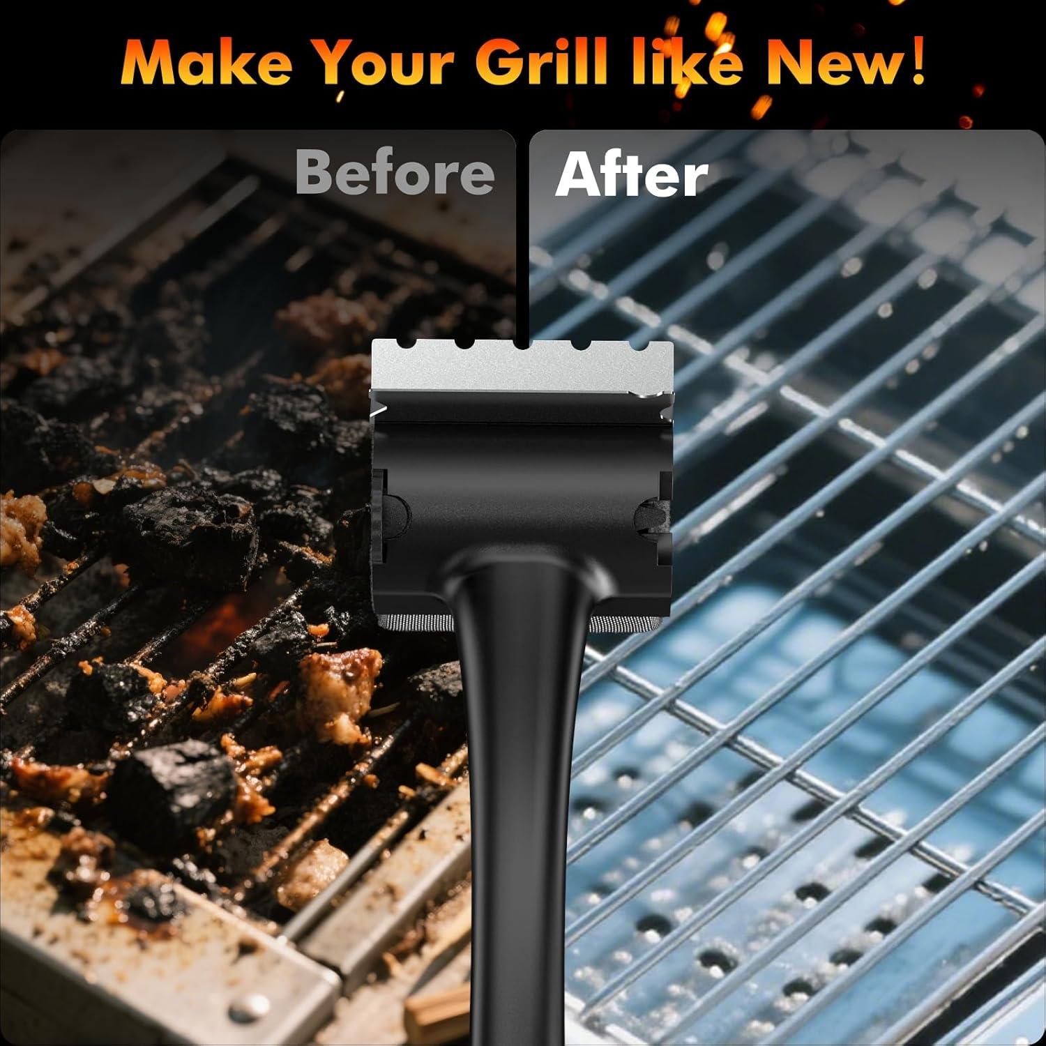 2 Paquete Cabeza Reemplazable Cepillo Parrilla Matscover Sin Cerda