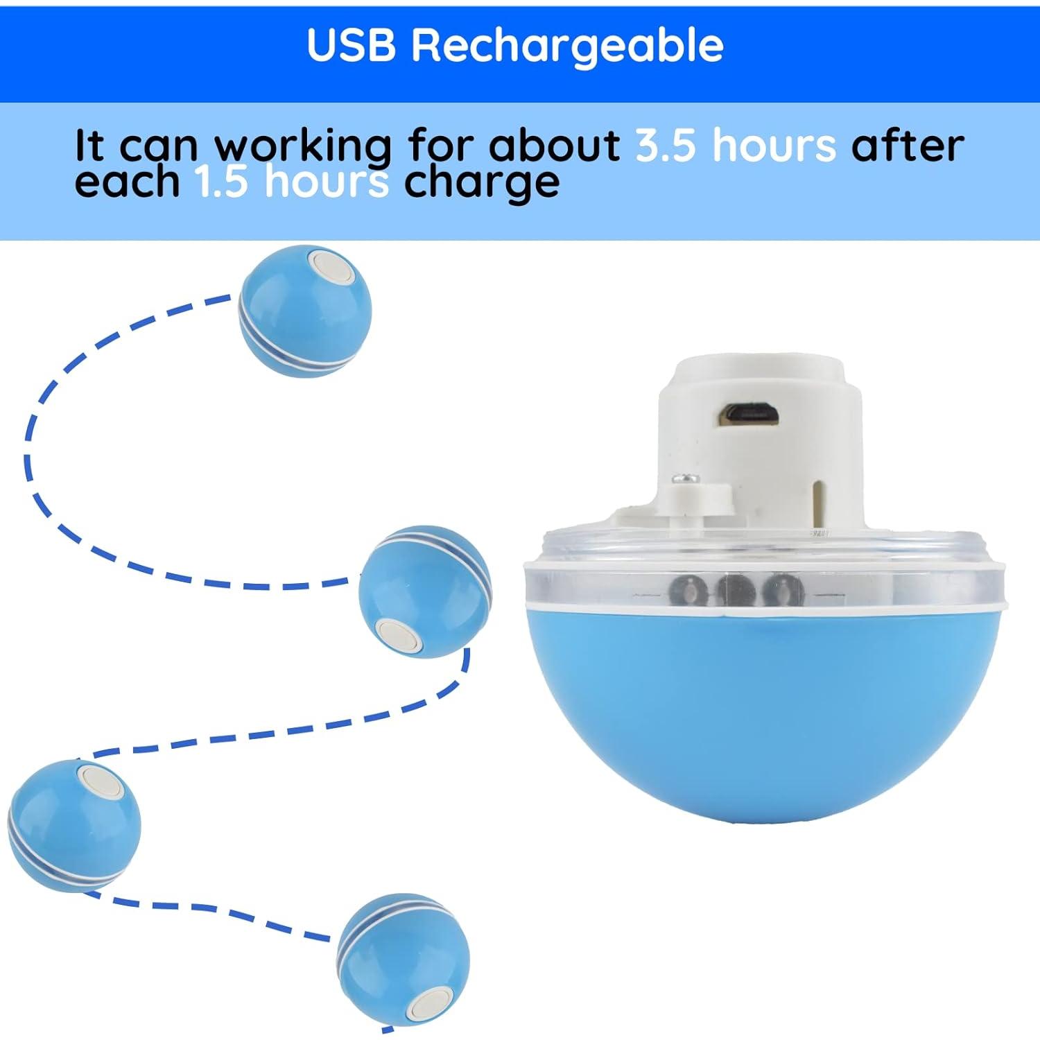 Bola Interactiva para Gatos y Perros Cdypesp Azul LED
