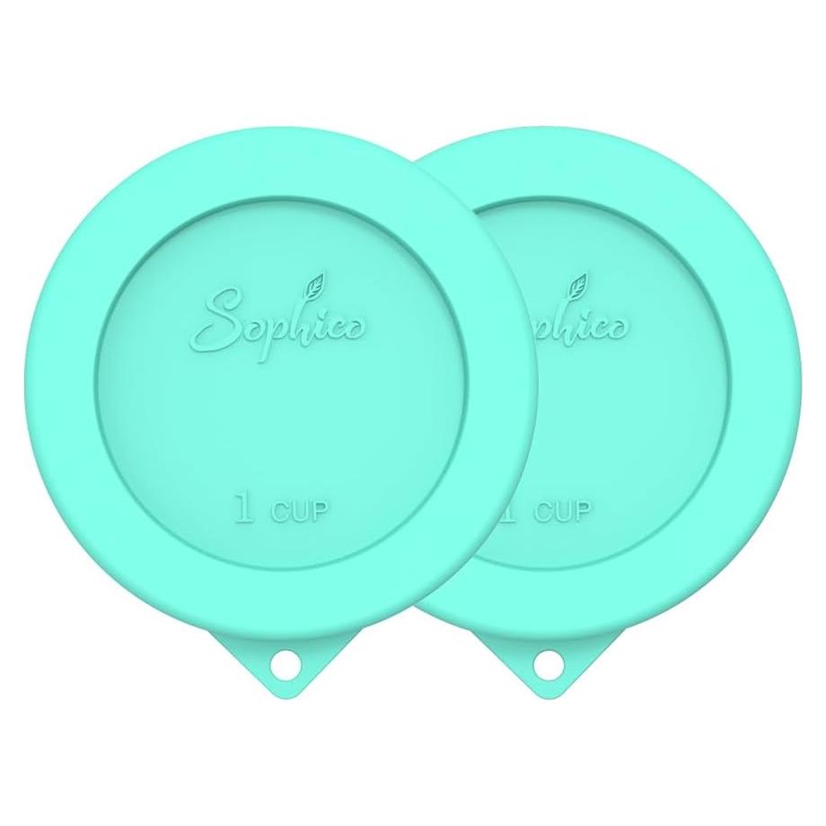 Tapa Redonda de Silicona SOPHICO para Recipiente 1 Taza - Menta
