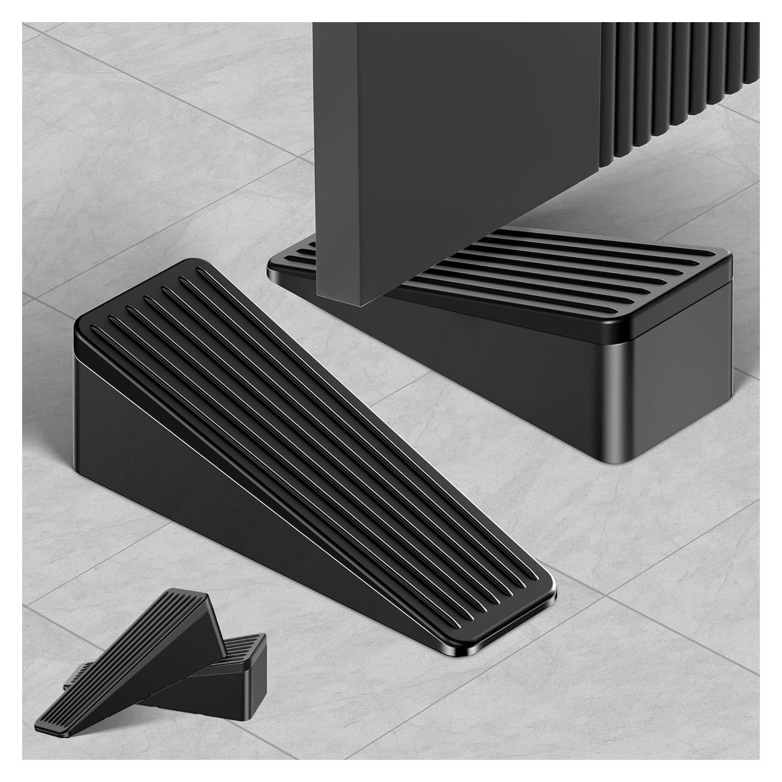 Topes de Puerta Antideslizantes Crosize - 4 Paquete Negro