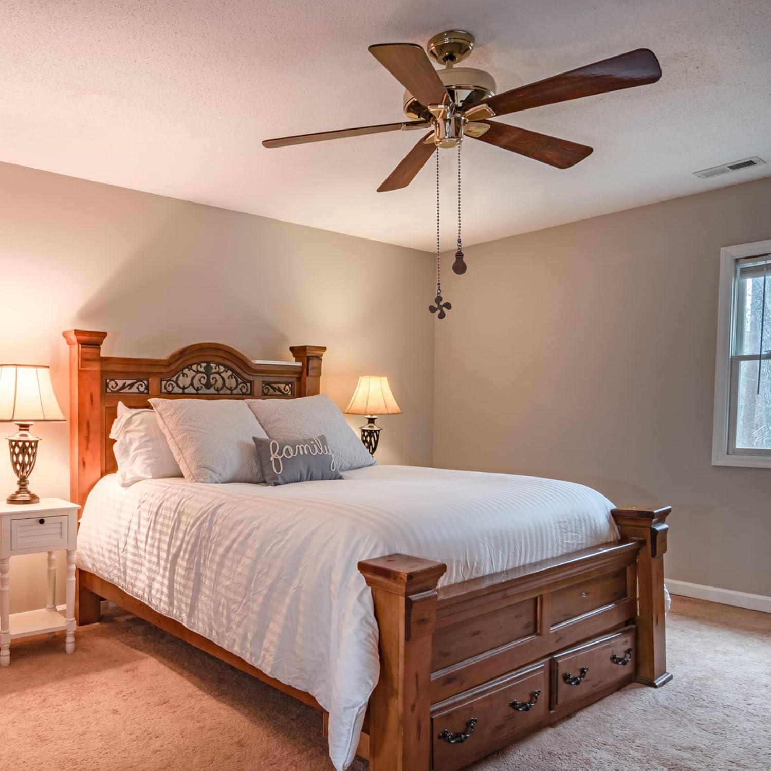 Cadena de Tirar para Ventilador de Techo JEPELUS 35.56 cm Bronce Rojo