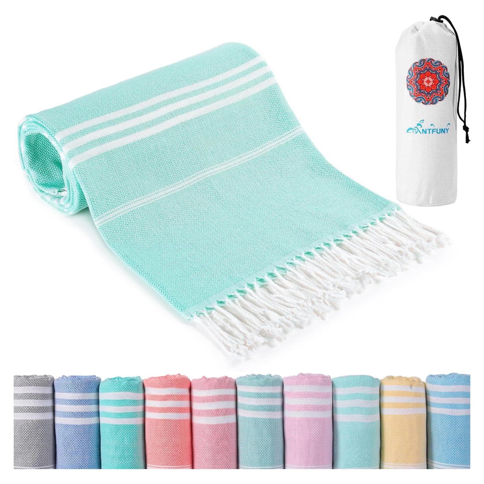 Toalla de Playa Antfuny XL Aqua Sin Arena Secado Rápido