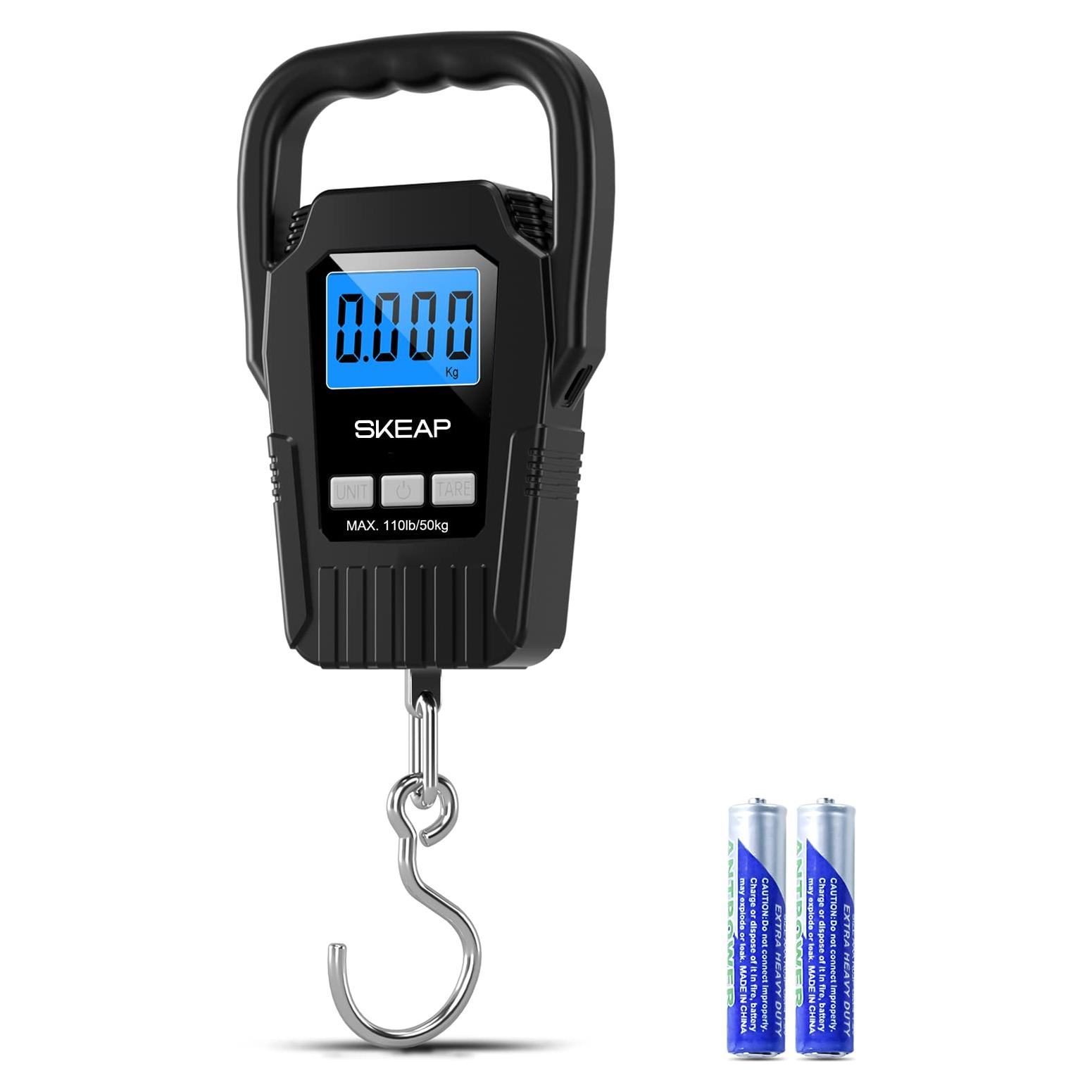 Báscula Digital de Pesca SKEAP 50kg con Pantalla LCD Retroiluminada