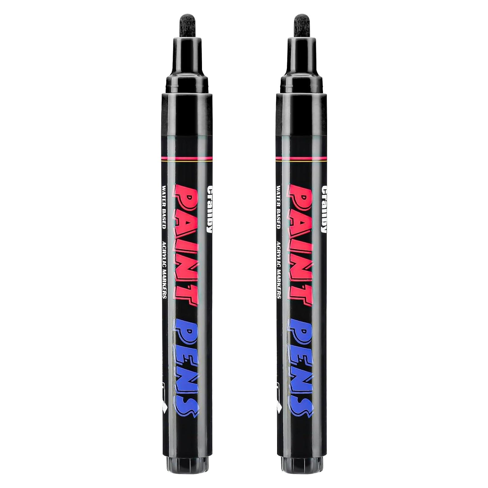Marcadores de Pintura Permanente Craiiby - Paquete de 2, Negro
