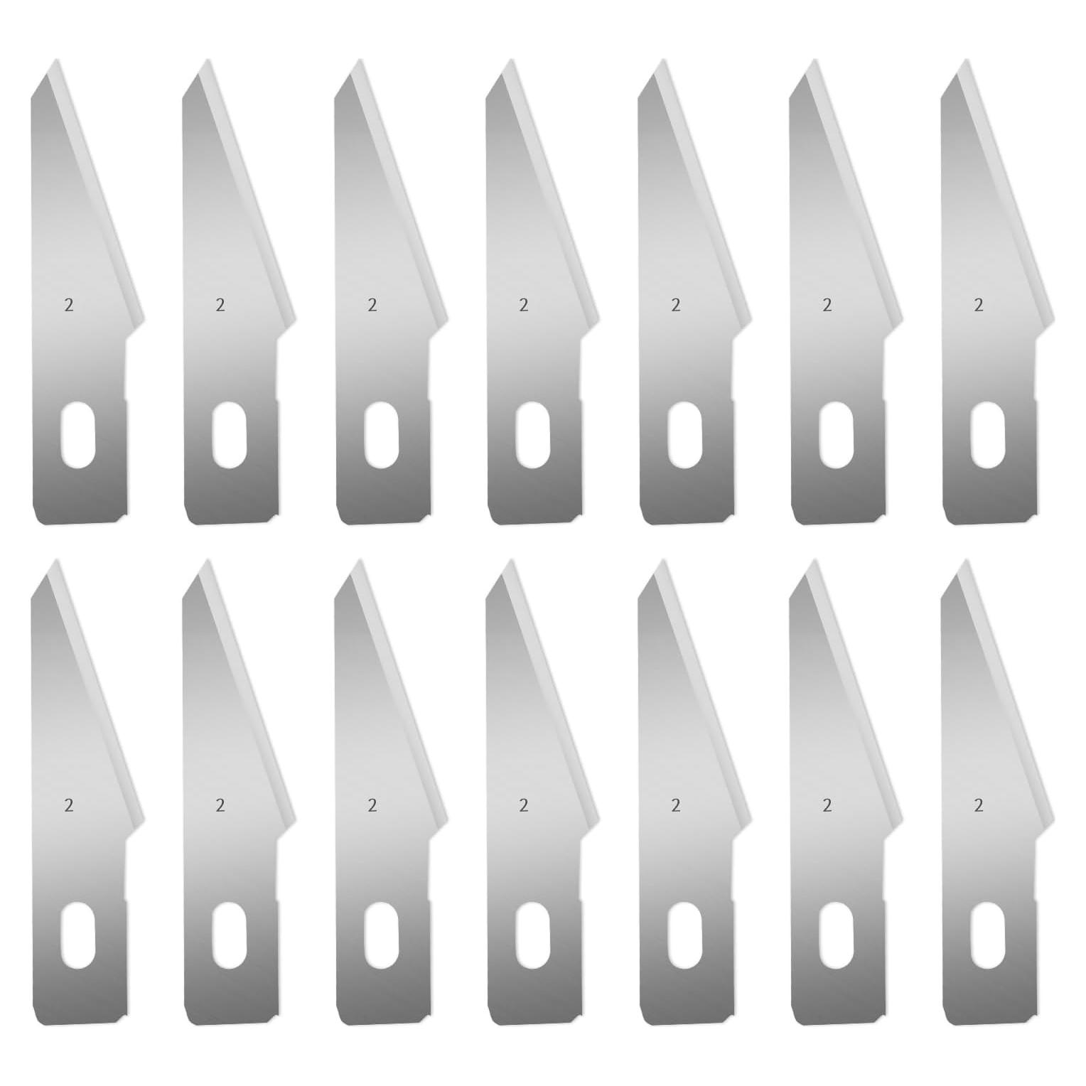 120 Cuchillas de Cuchillo Exacto Qimoo de Acero Carbono