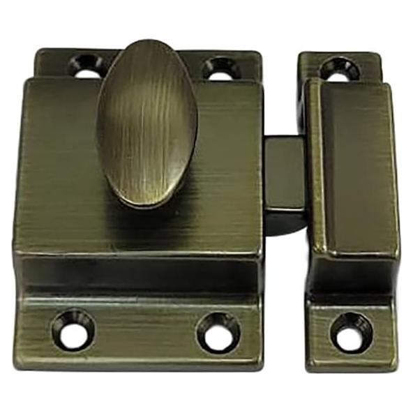 Cerradura de Gabinete Ovalada QCAA de Latón Antiguo 5.08 cm