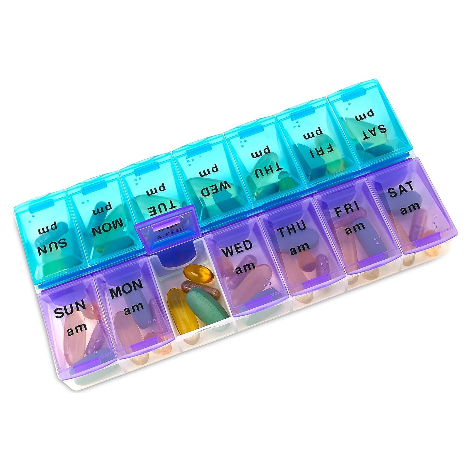 Organizador Semanal de Pastillas MEDca MPS, 14 Compartimentos