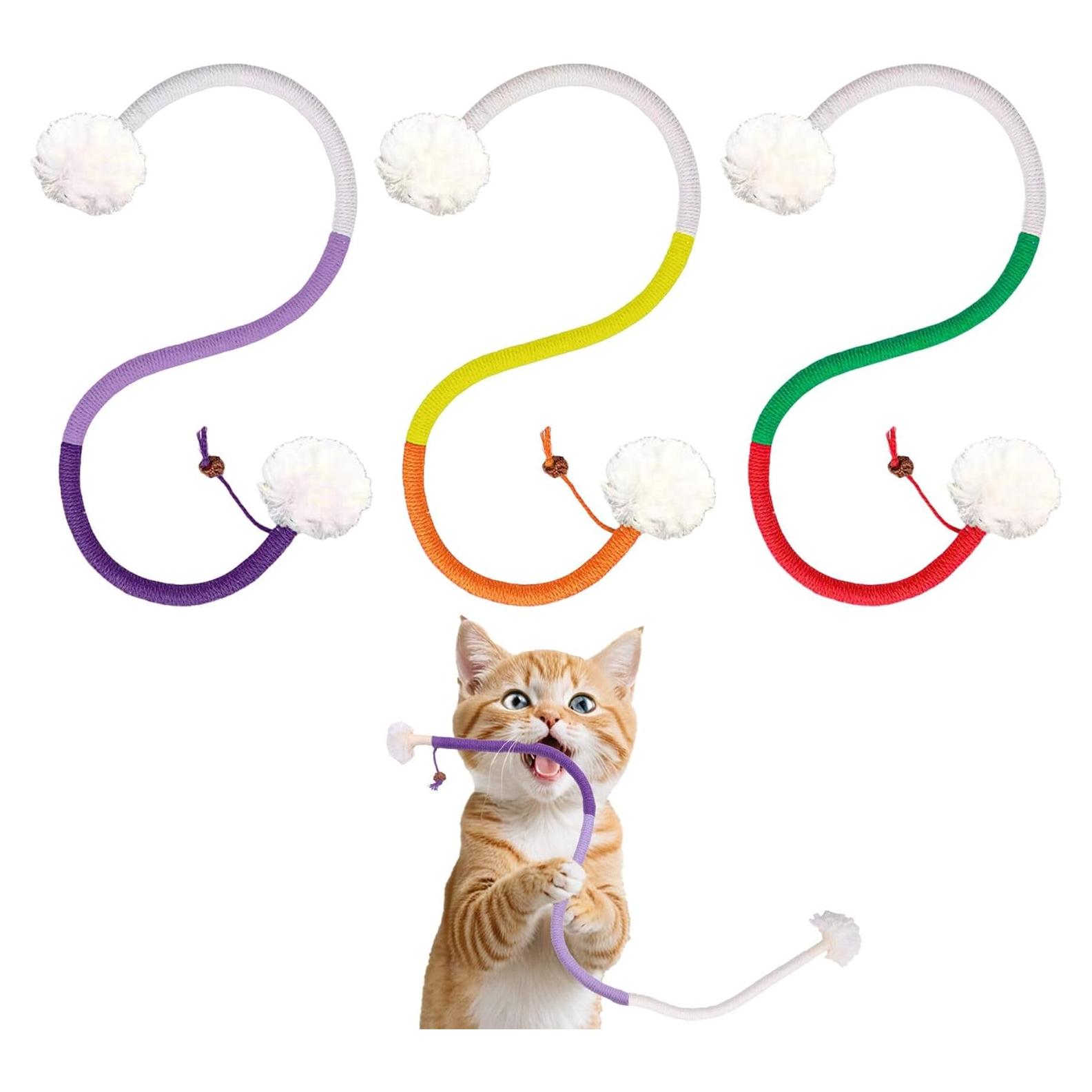 Juguetes para Gatos SEVENKA - 3 Palos de Silvervine 70cm