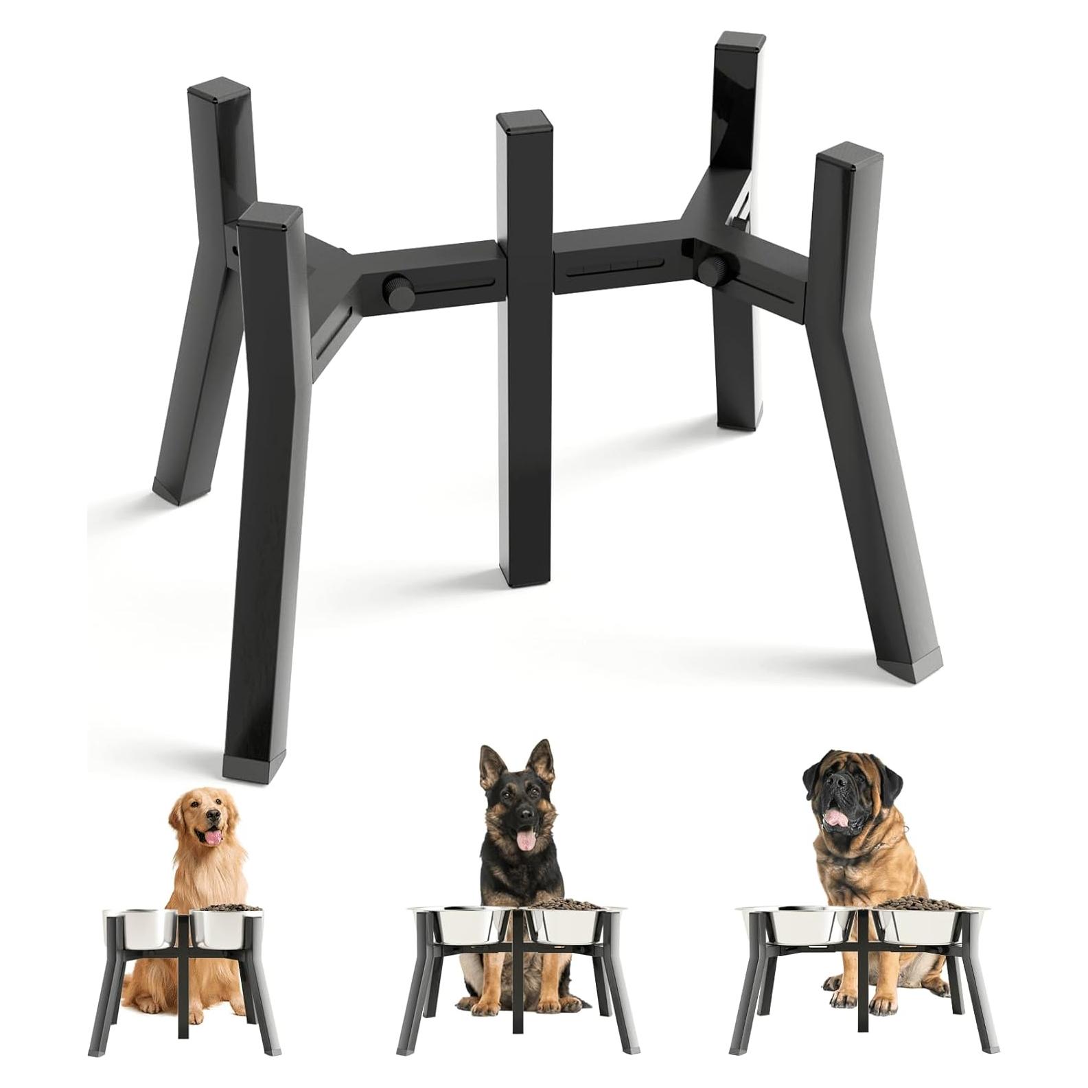 Soporte Elevado para Cuencos de Perro SHAINFUN 2-en-1 Ajustable