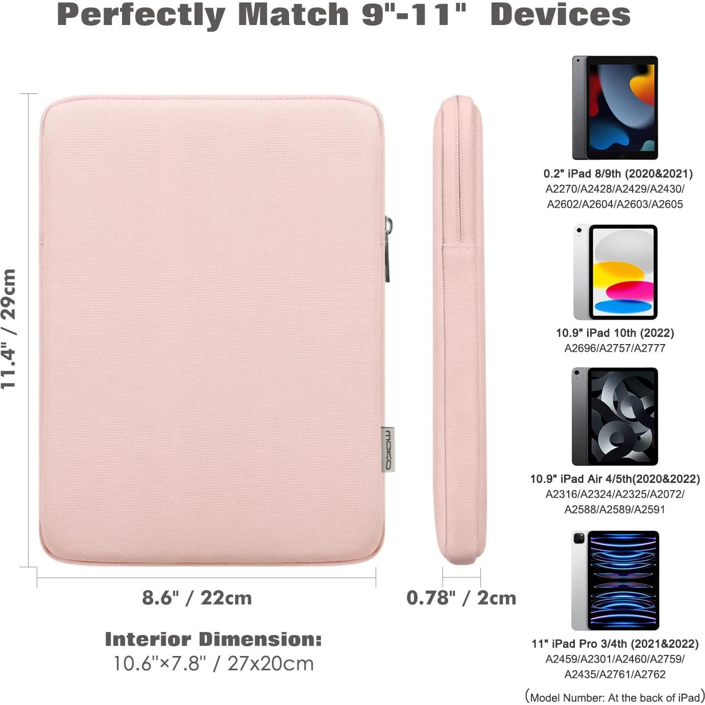 Funda para Tableta MoKo Rosa Bebé 9-11 Pulgadas Universal