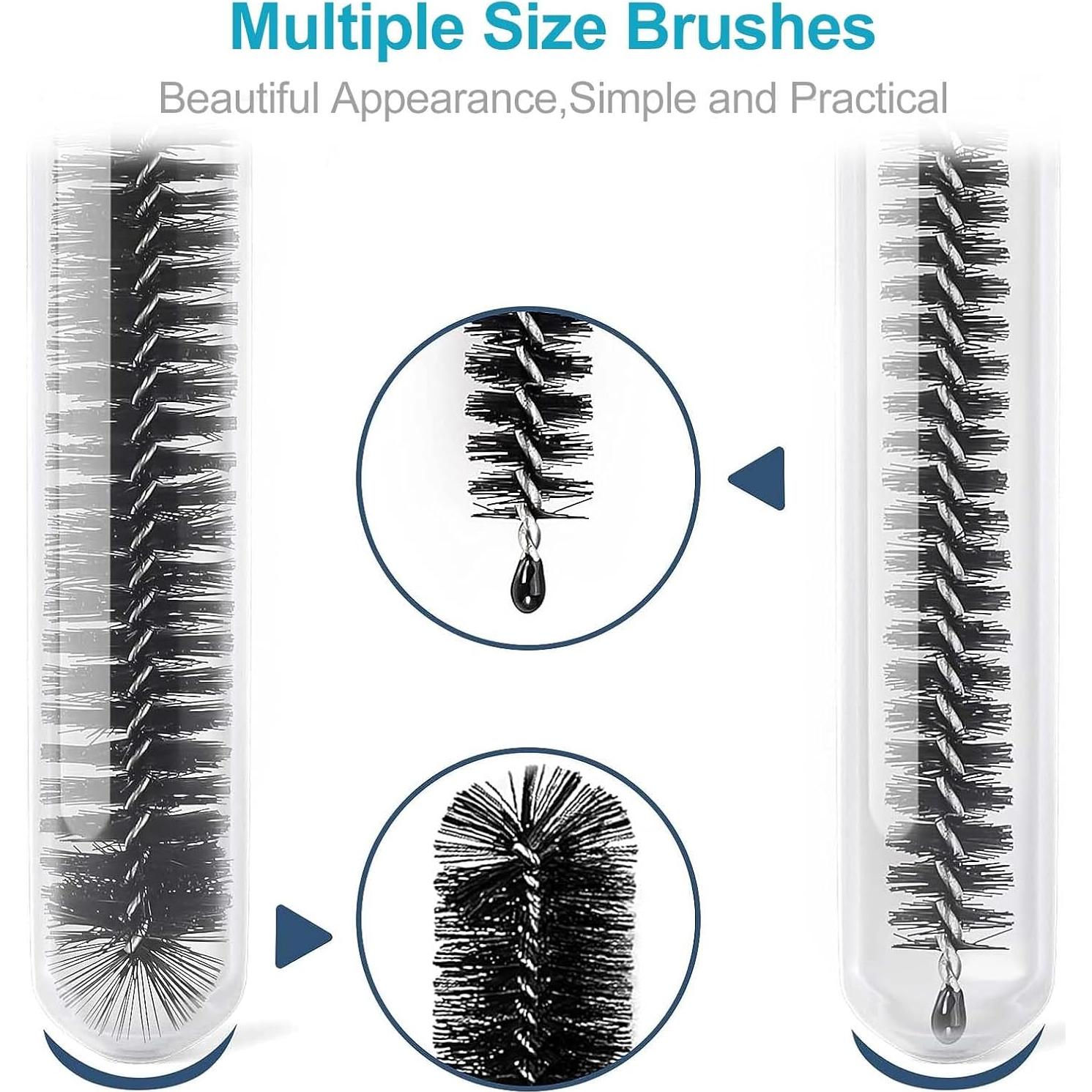 Conjunto de 10 Cepillos Limpiadores AORZOV para Tubos y Botellas