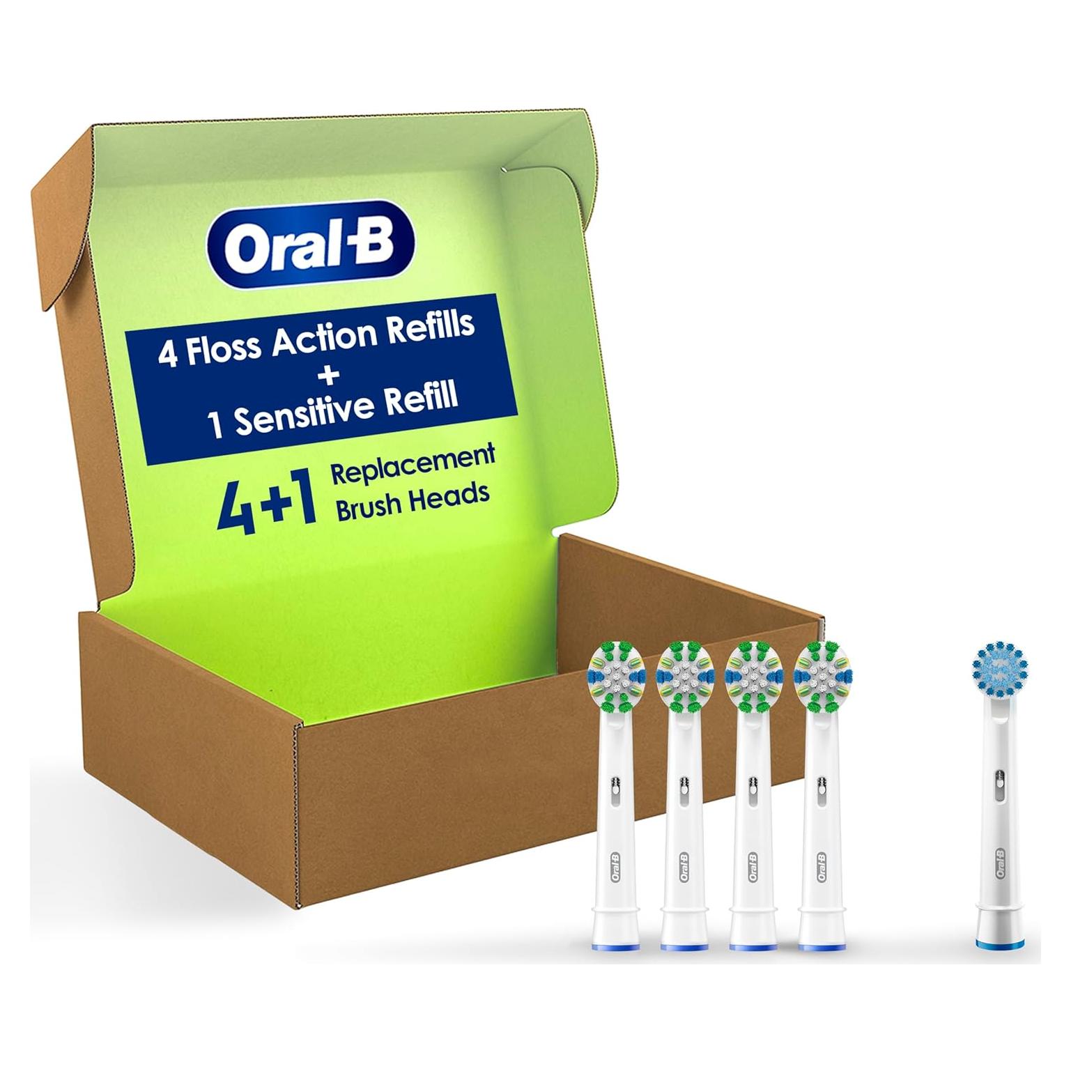 Cabezas de cepillo Oral-B FlossAction y Sensible, 5 unidades