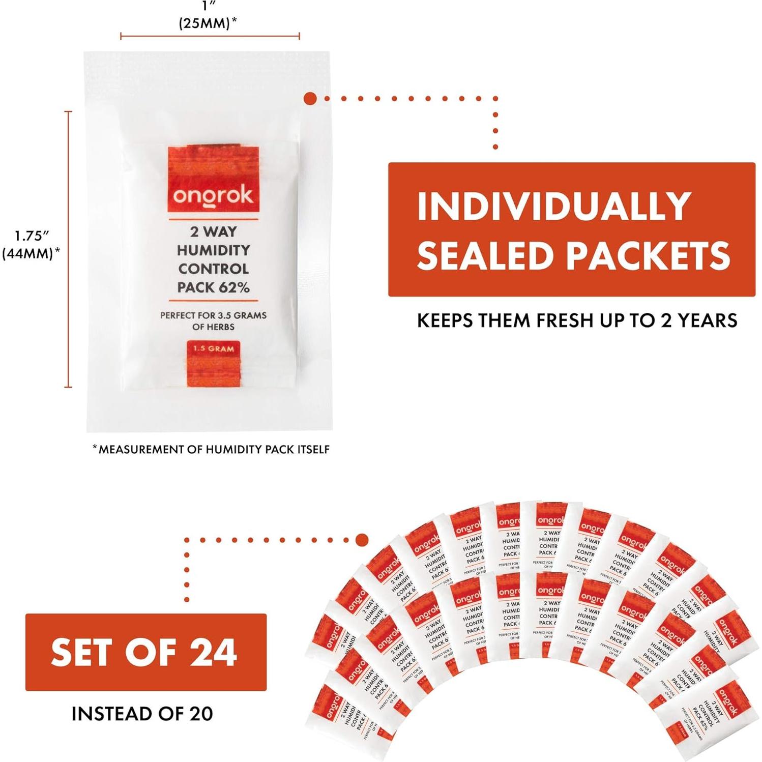 Paquete de Control de Humedad ONGROK 24 Unidades 62% HR
