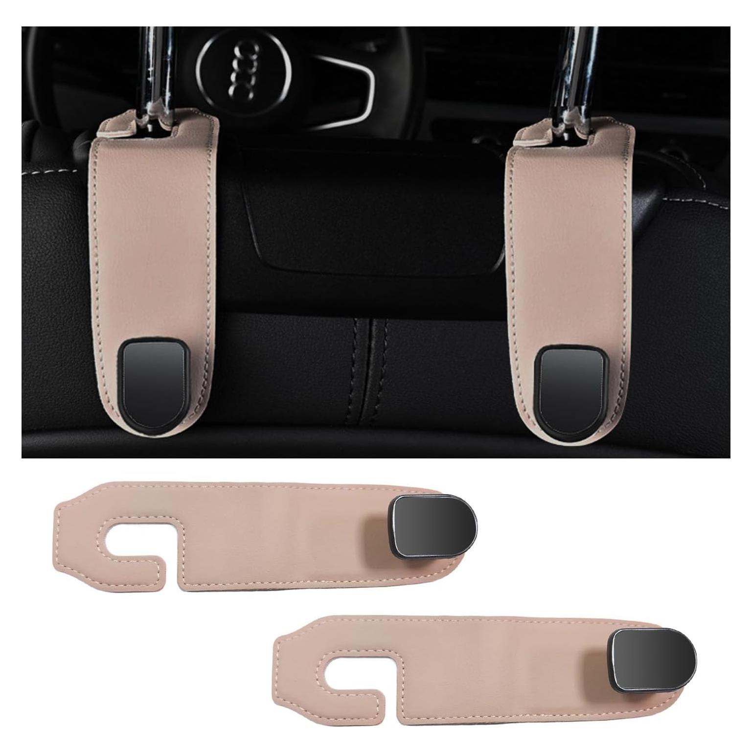 Ganchos para Reposacabezas de Coche Suvnie - 2 Pcs Beige