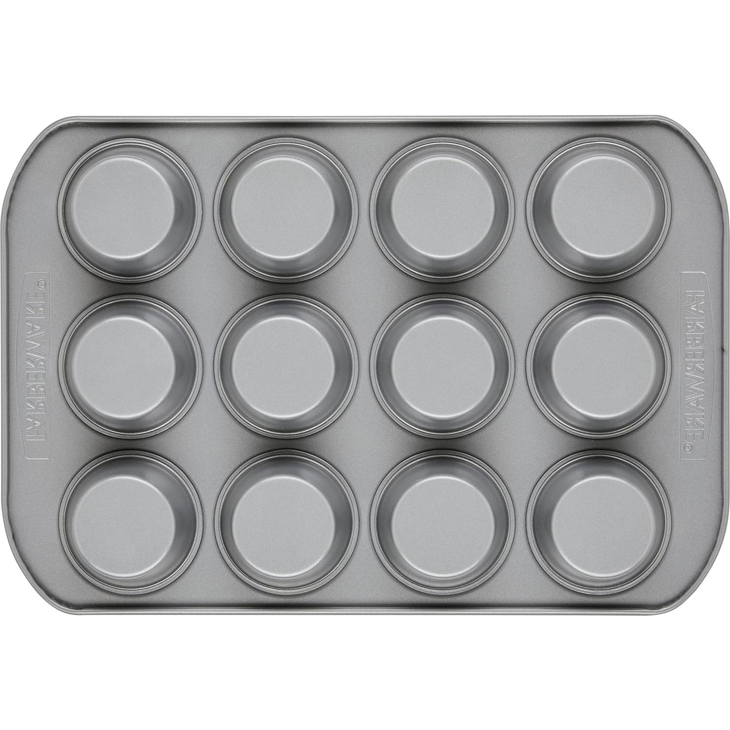 Molde para Muffins Antiadhesivo Farberware 12 Tazas Gris