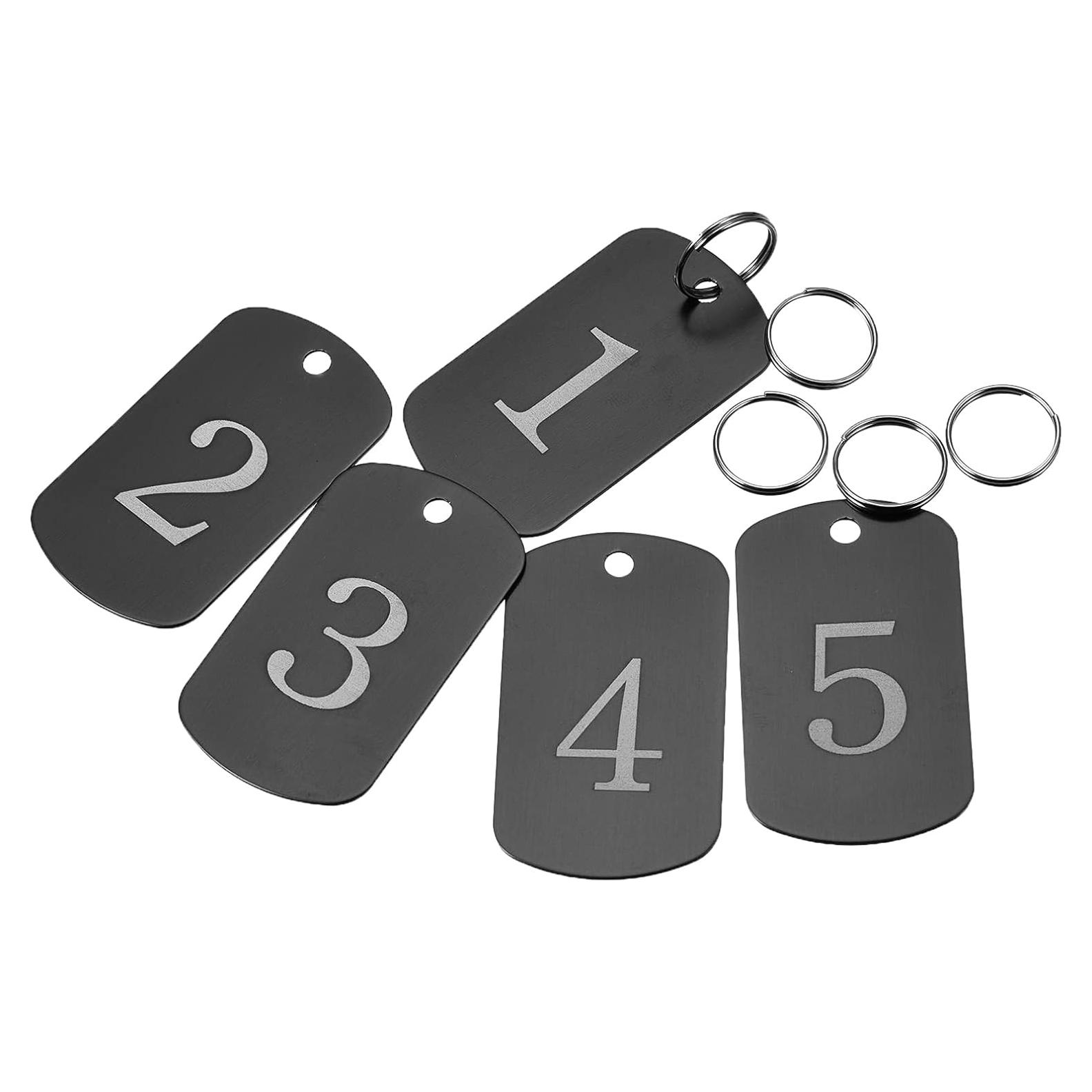 Etiquetas de Llave de Metal MECCANIXITY 5 Piezas 5.08x3.05cm