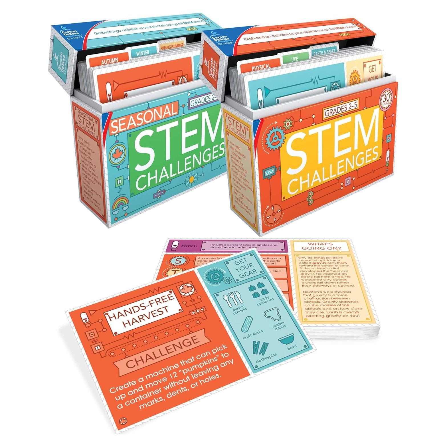 Conjunto de Tarjetas de Aprendizaje STEM Carson Dellosa 60 Proyectos