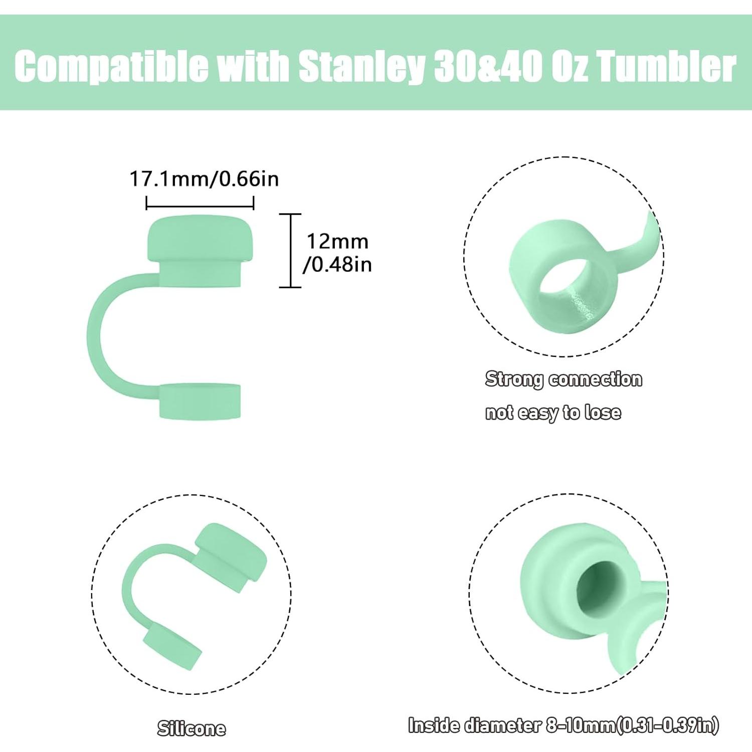 6 Tapas de Silicona SEMATA para Popotes de 10 mm - Verde