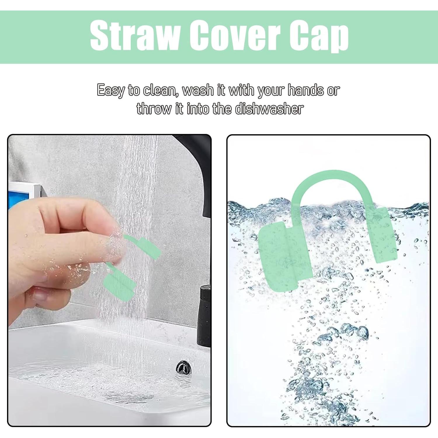 6 Tapas de Silicona SEMATA para Popotes de 10 mm - Verde