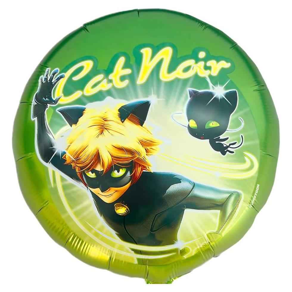 Paquete de 2 Globos de Helio Foil Cat Noir 50.8 cm - Miraculous