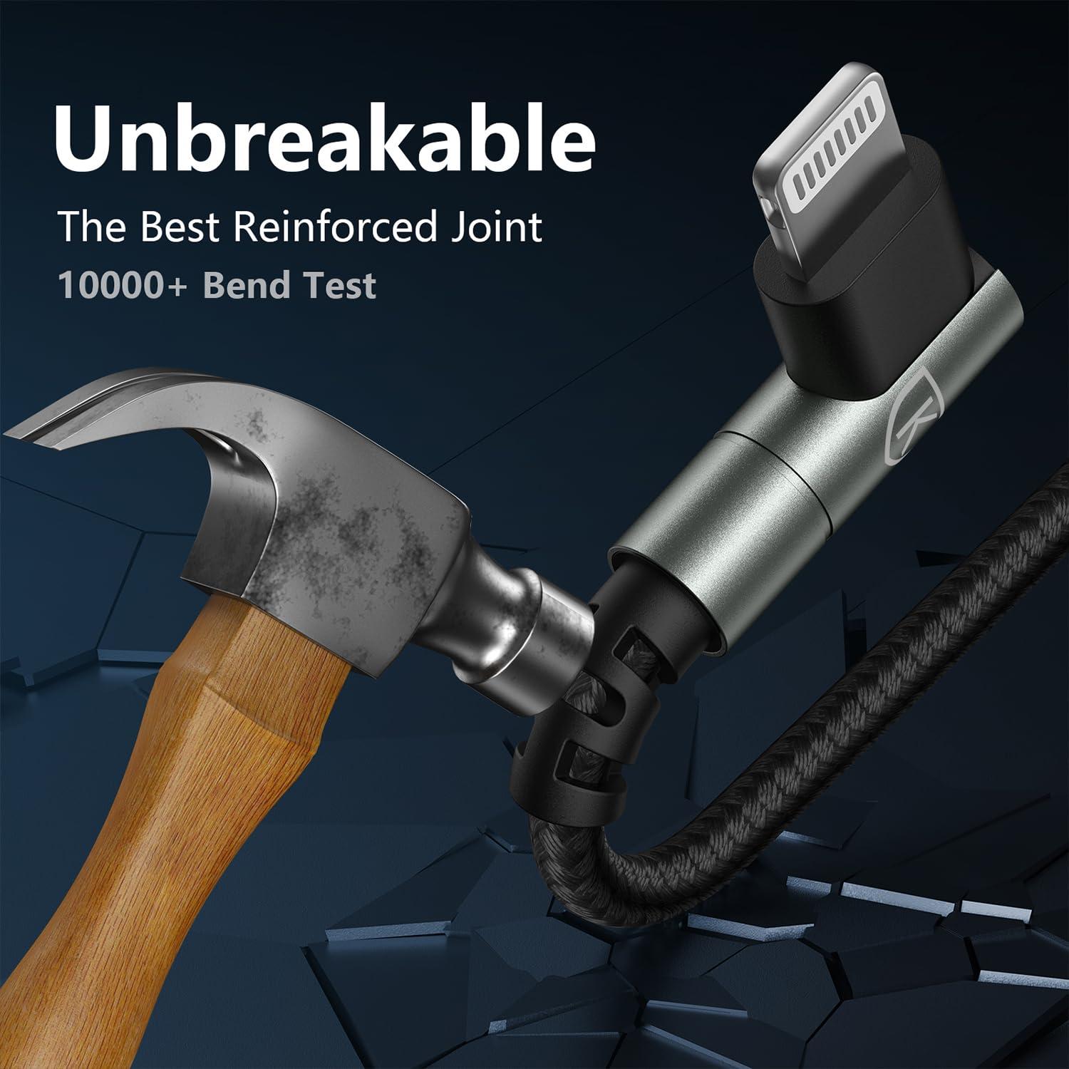 Cable USB C a Lightning 6FT KIYODA - Paquete de 3 MFi