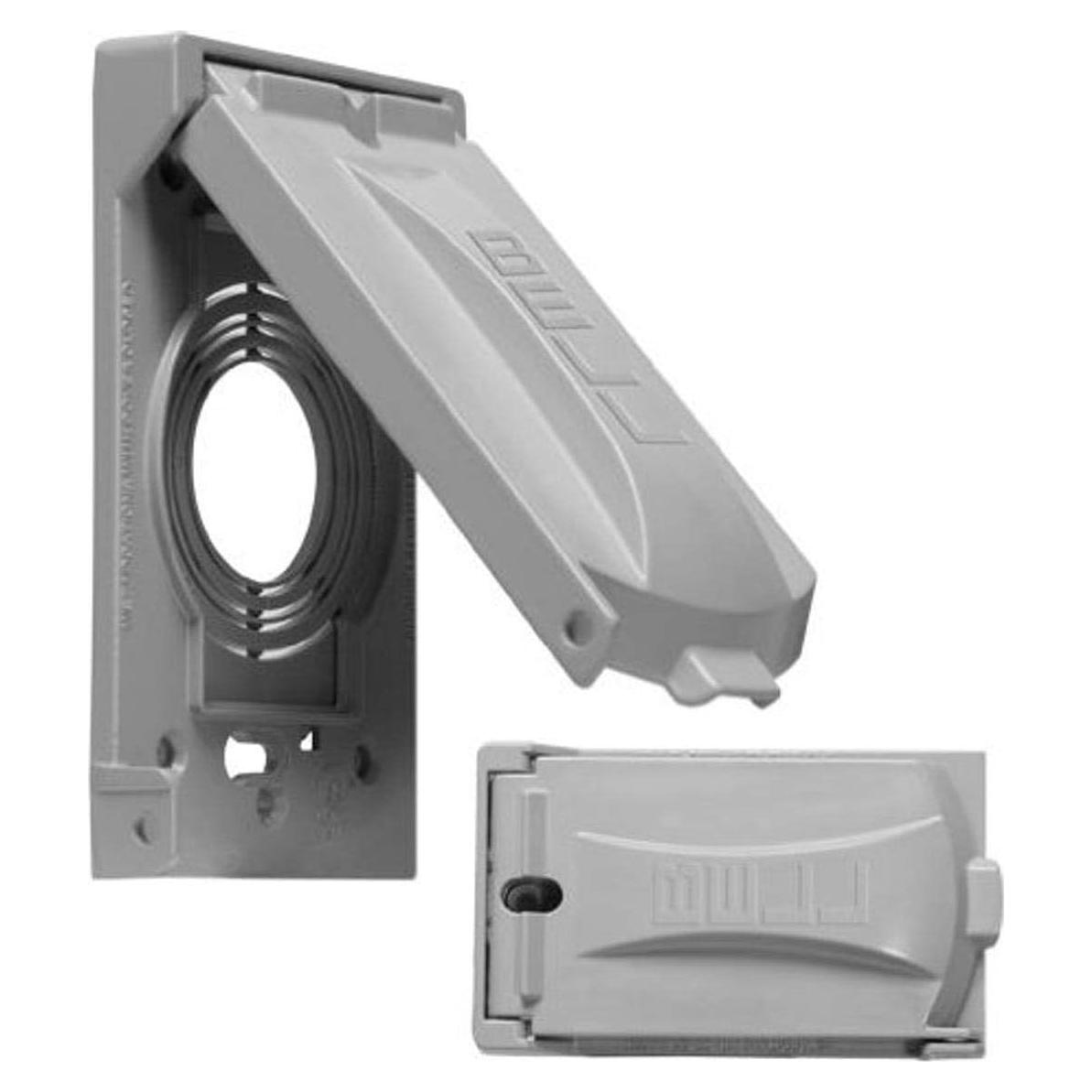 Cubierta a Prueba de Climas 1-Gang BELL 14-en-1 Gris