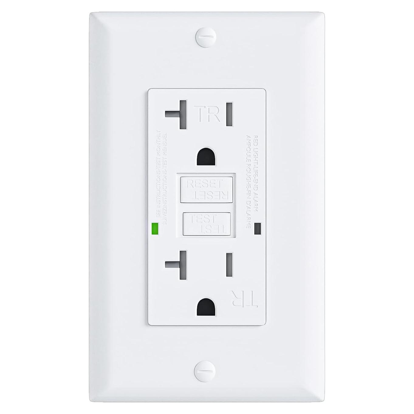 Toma de Corriente GFCI 20A BRILLTECH con Auto-Prueba y LED