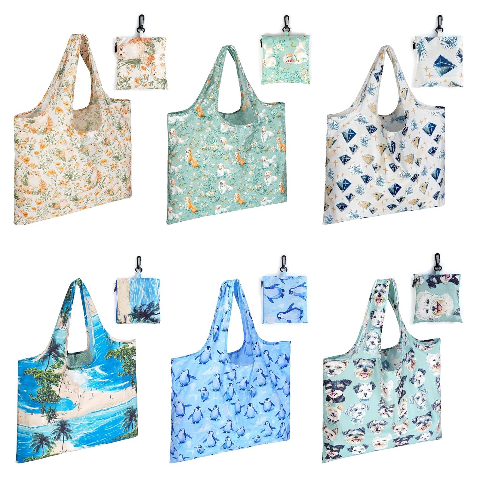 Bolsas de Compras Reutilizables JOVIUMII 6-Pack 25kg Plegables