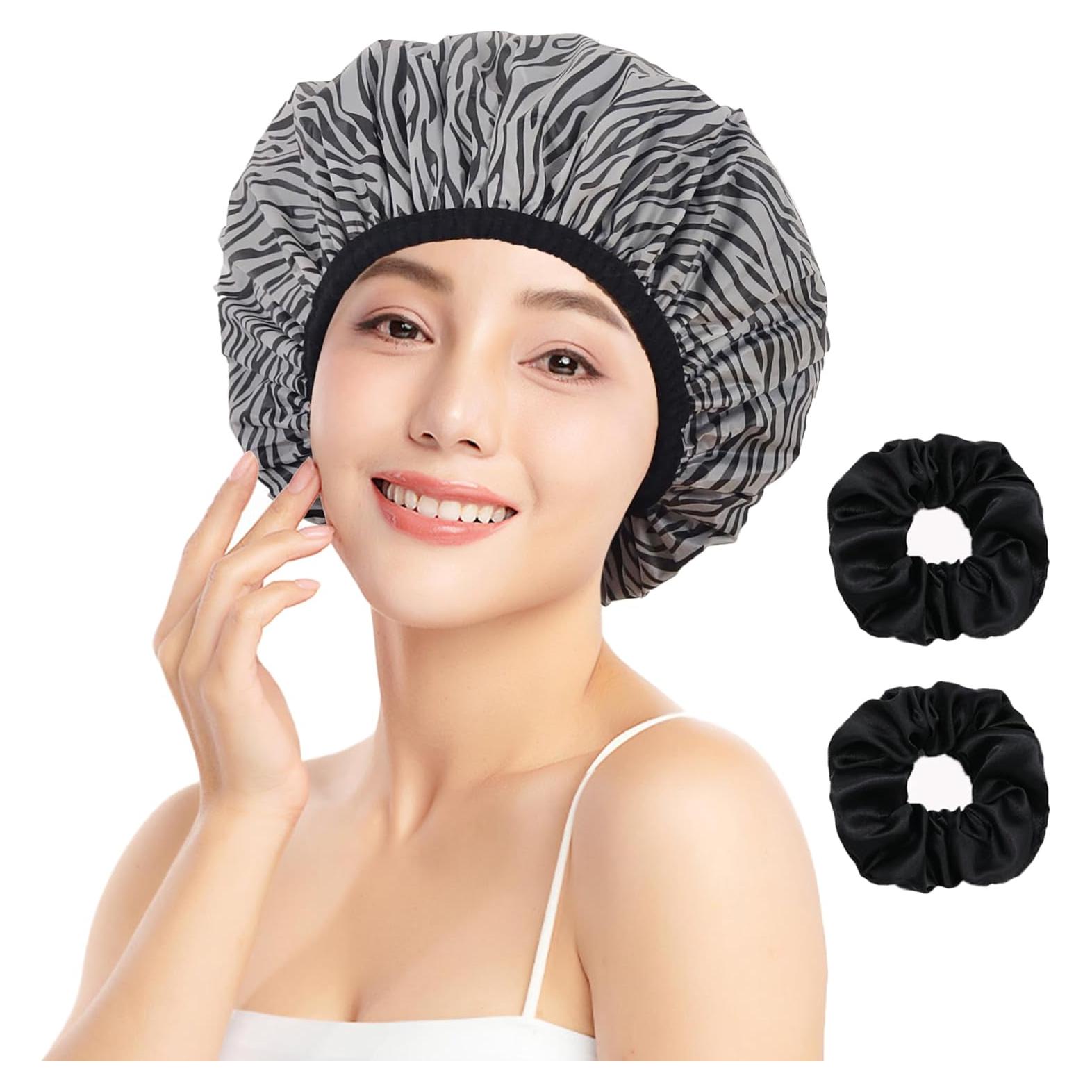 Gorro de Ducha Reutilizable Vidsel Impermeable Satén Doble Capa