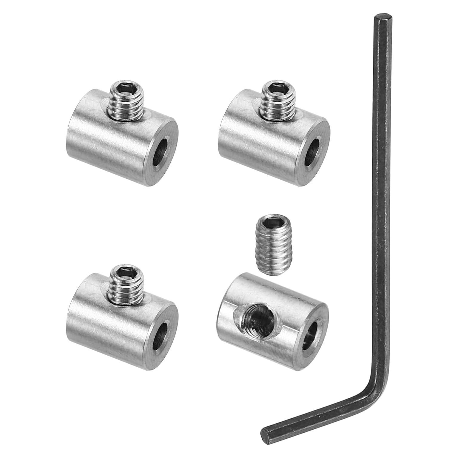 Juego de Clips de Cable PATIKIL Acero Inoxidable 3mm 4 Pcs