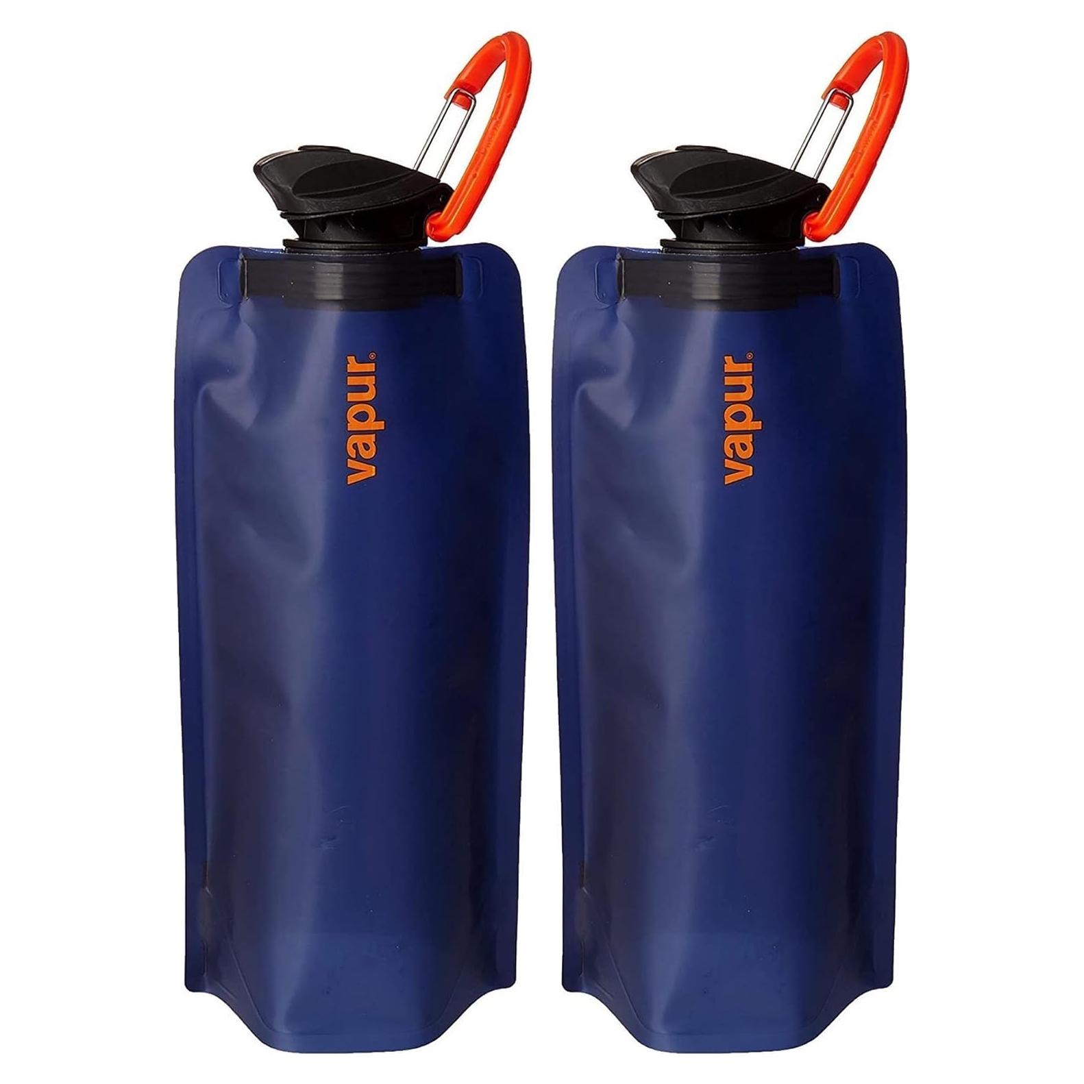 Anti-Botella Flexible Vapur 1L Boca Ancha Paquete de 2