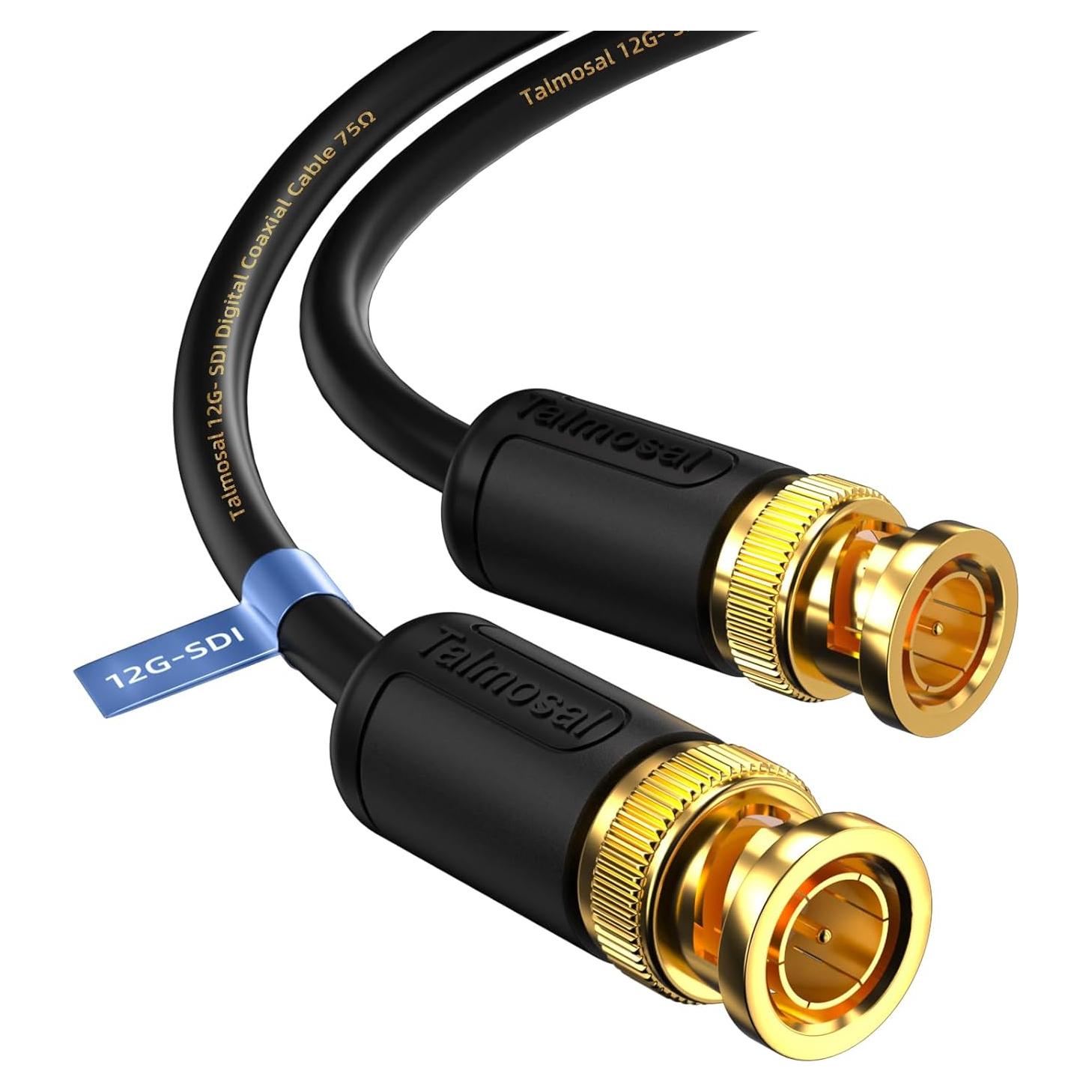 Cable SDI 12G 1.0 m Talmosal BNC 4K Coaxial 75 Ohm