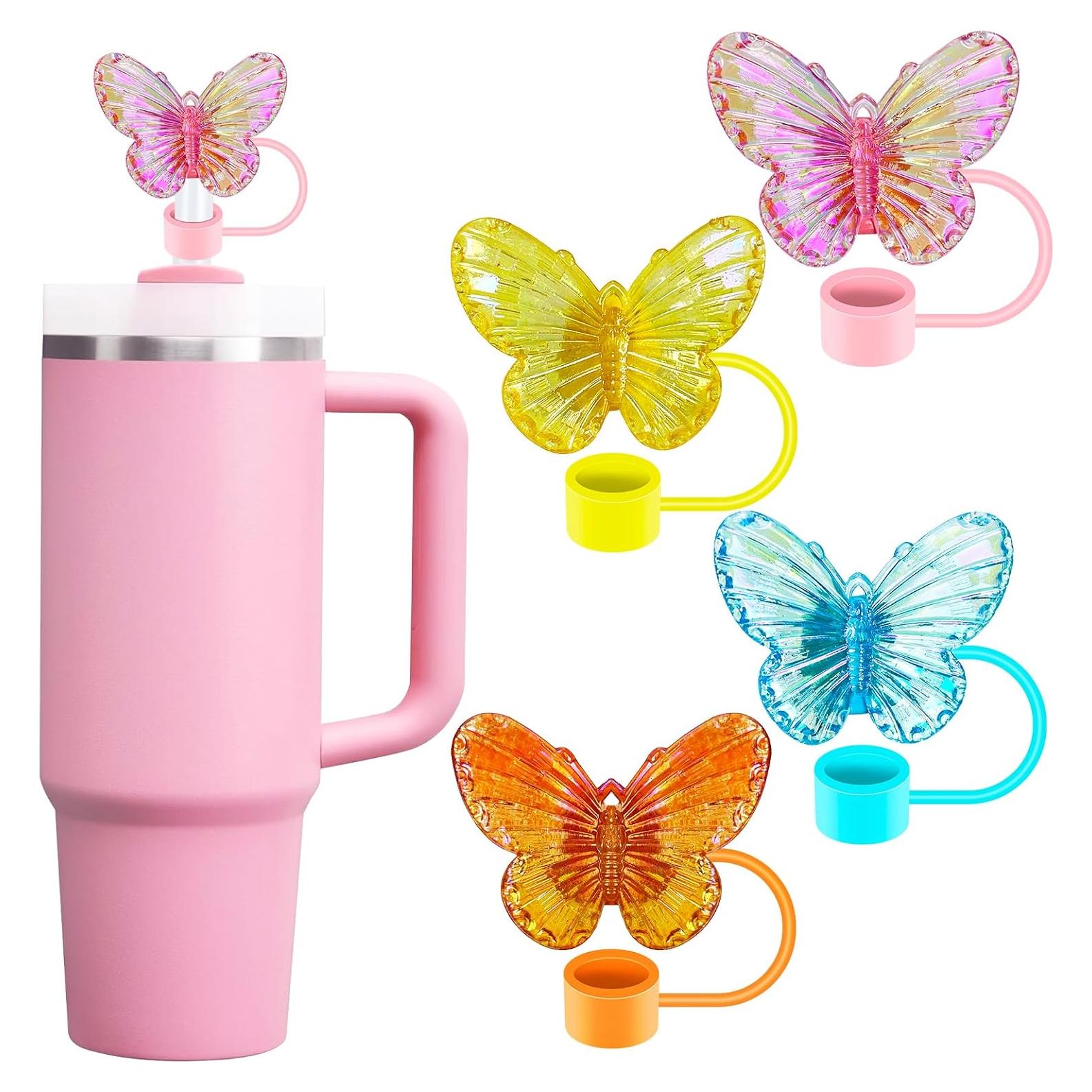 Tapa de Pajita de Silicona Mariposa Hikkcos para Botellas 30-40oz