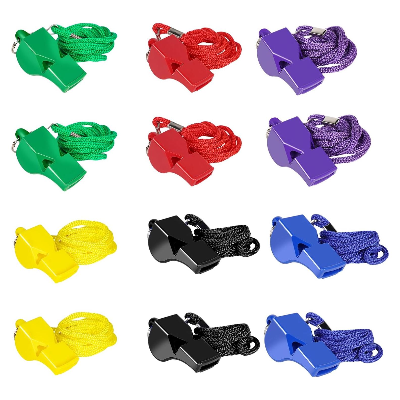 Set de 12 Silbatos Profesionales LIANGYUNZE con Cordón