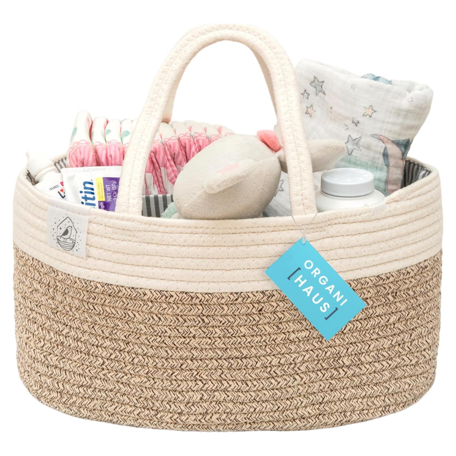 Caddy para Pañales OrganiHaus Marrón 17L con Divisores