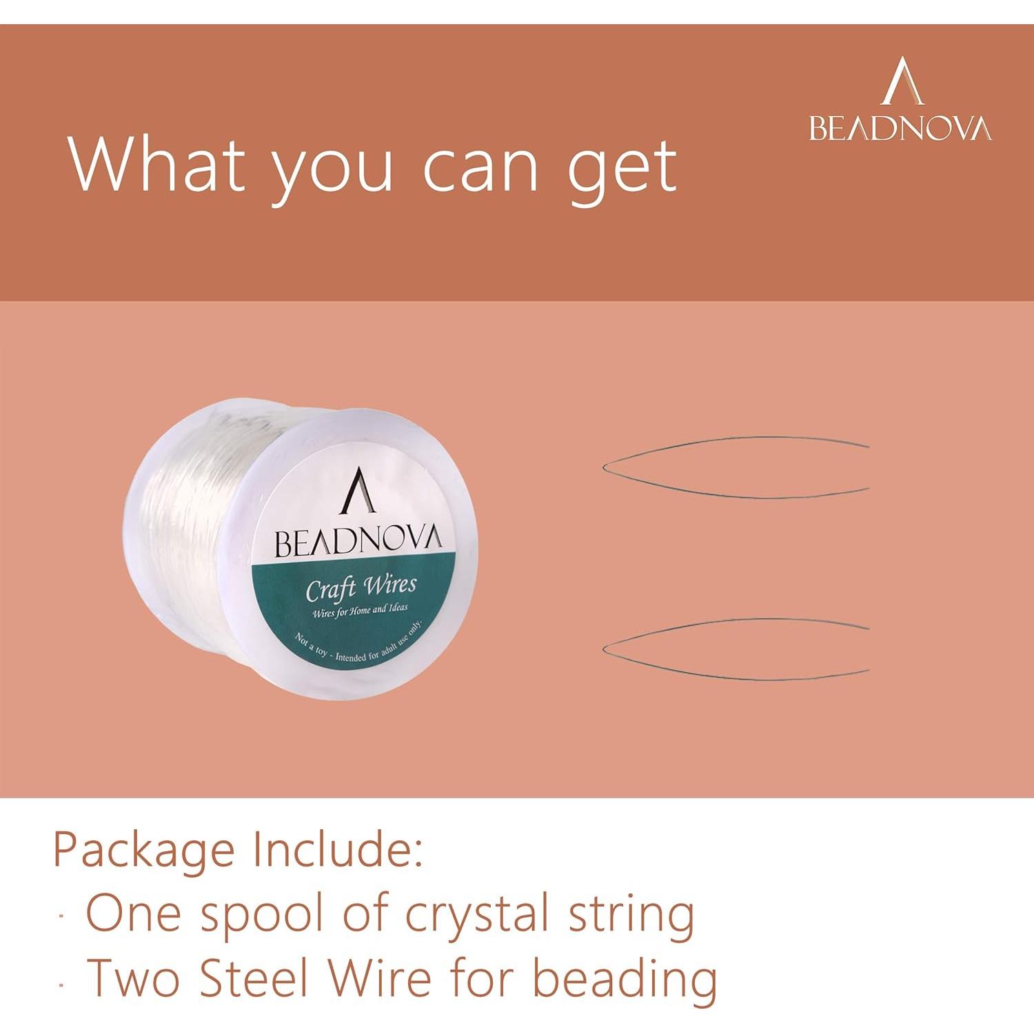 Hilo Elástico Transparente BEADNOVA 0.6mm 100m para Joyería