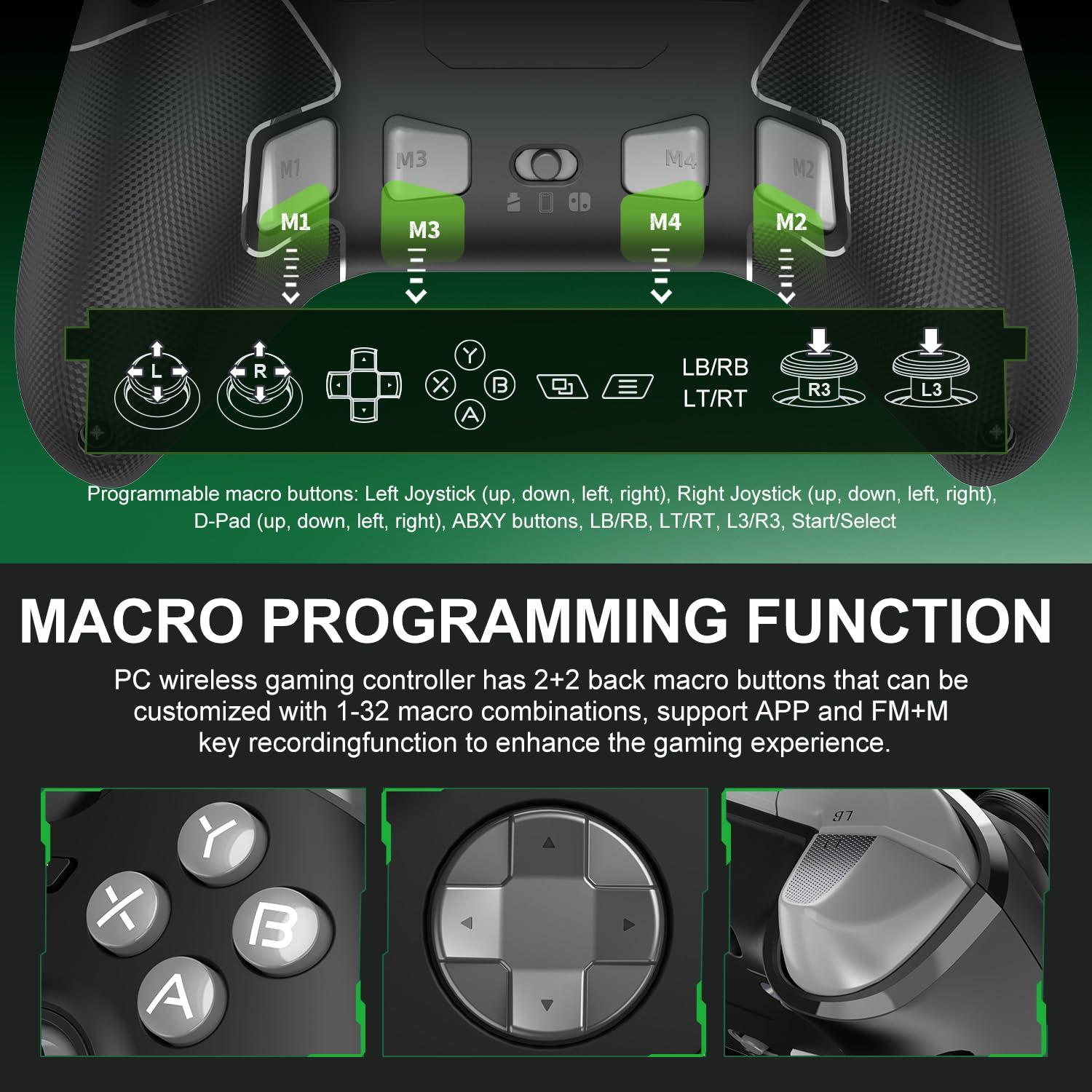 Controlador Inalámbrico PXN P5 para PC y Switch - Negro